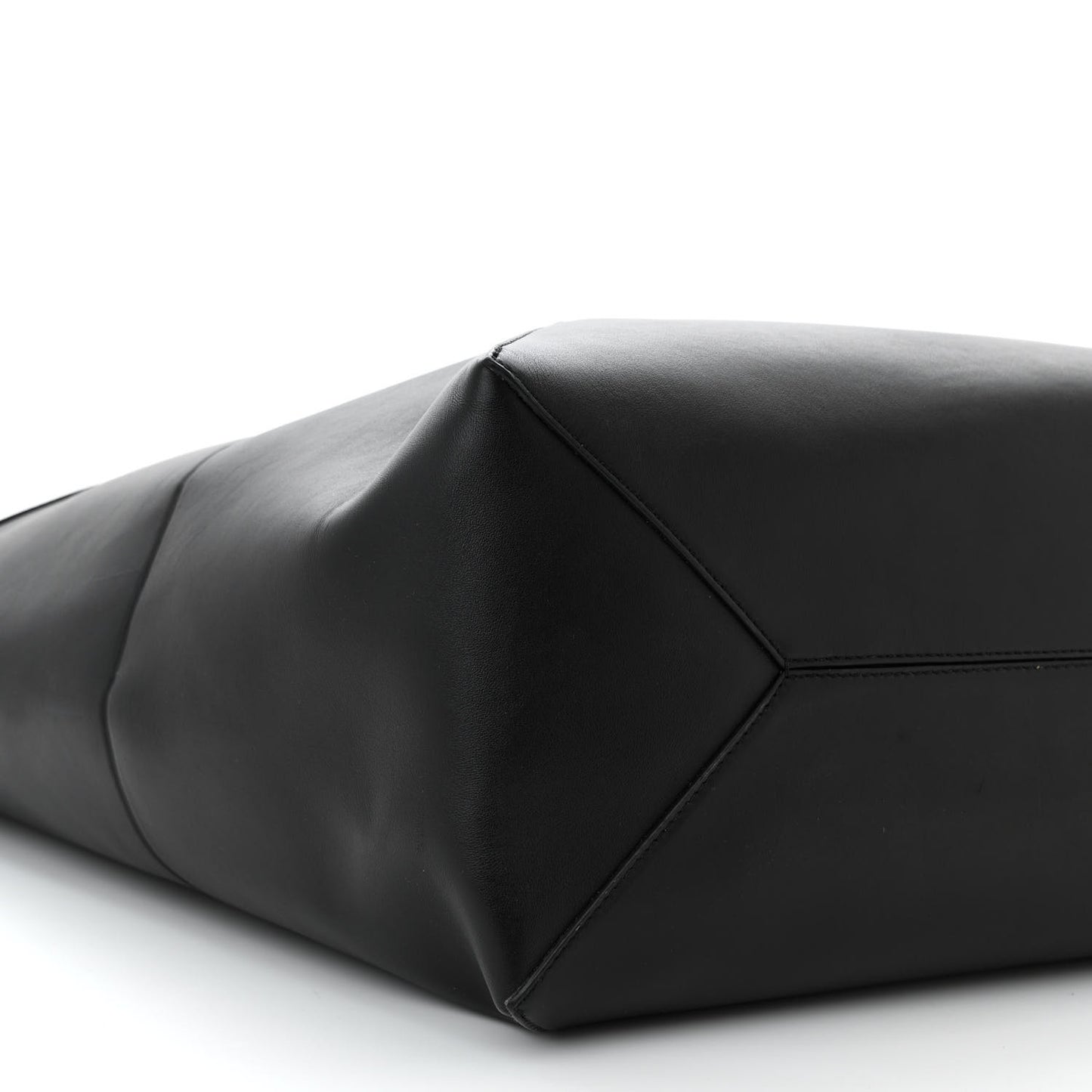 Shiny Calfskin Large Puzzle Fold Black