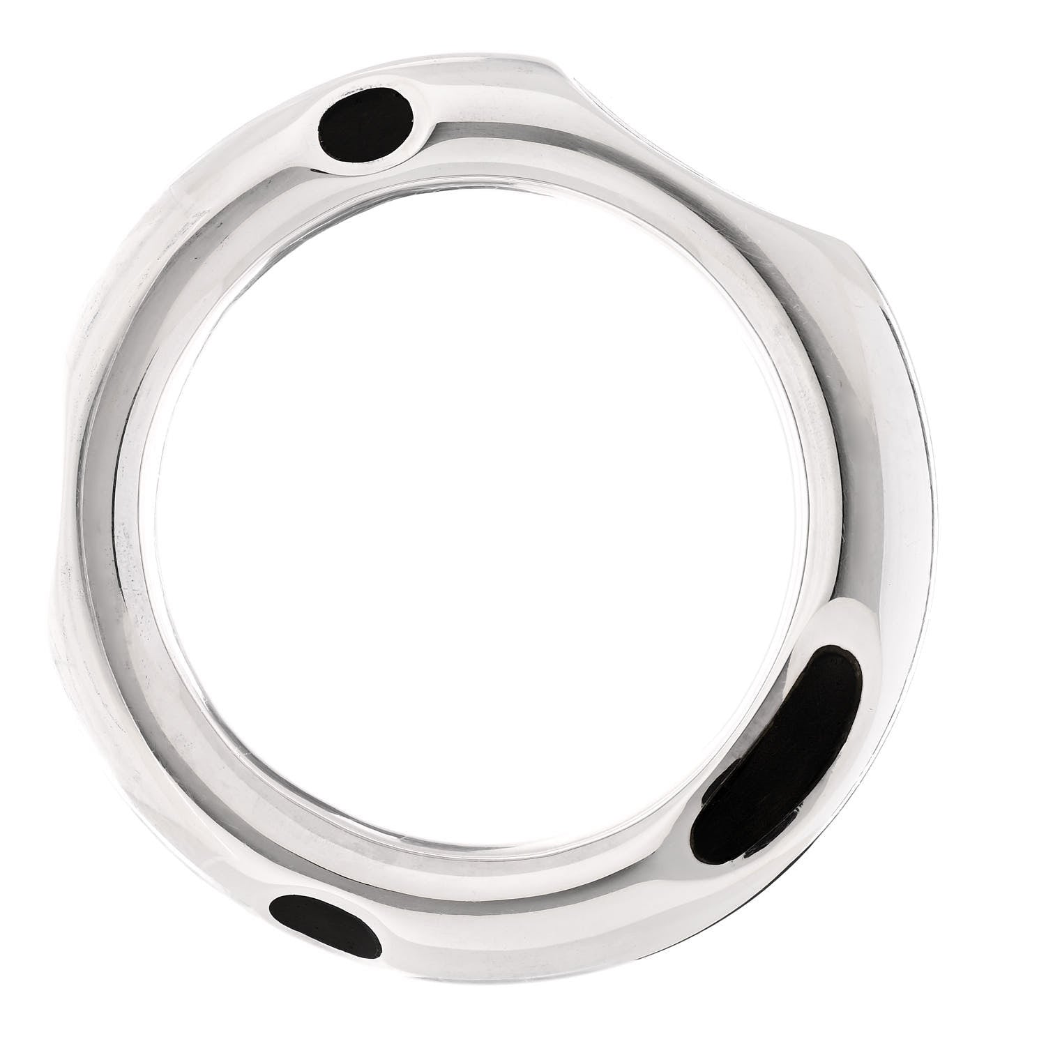 Tiffany Sterling Silver Frank Gehry Wood Spot Bangle Bracelet 3 of 4