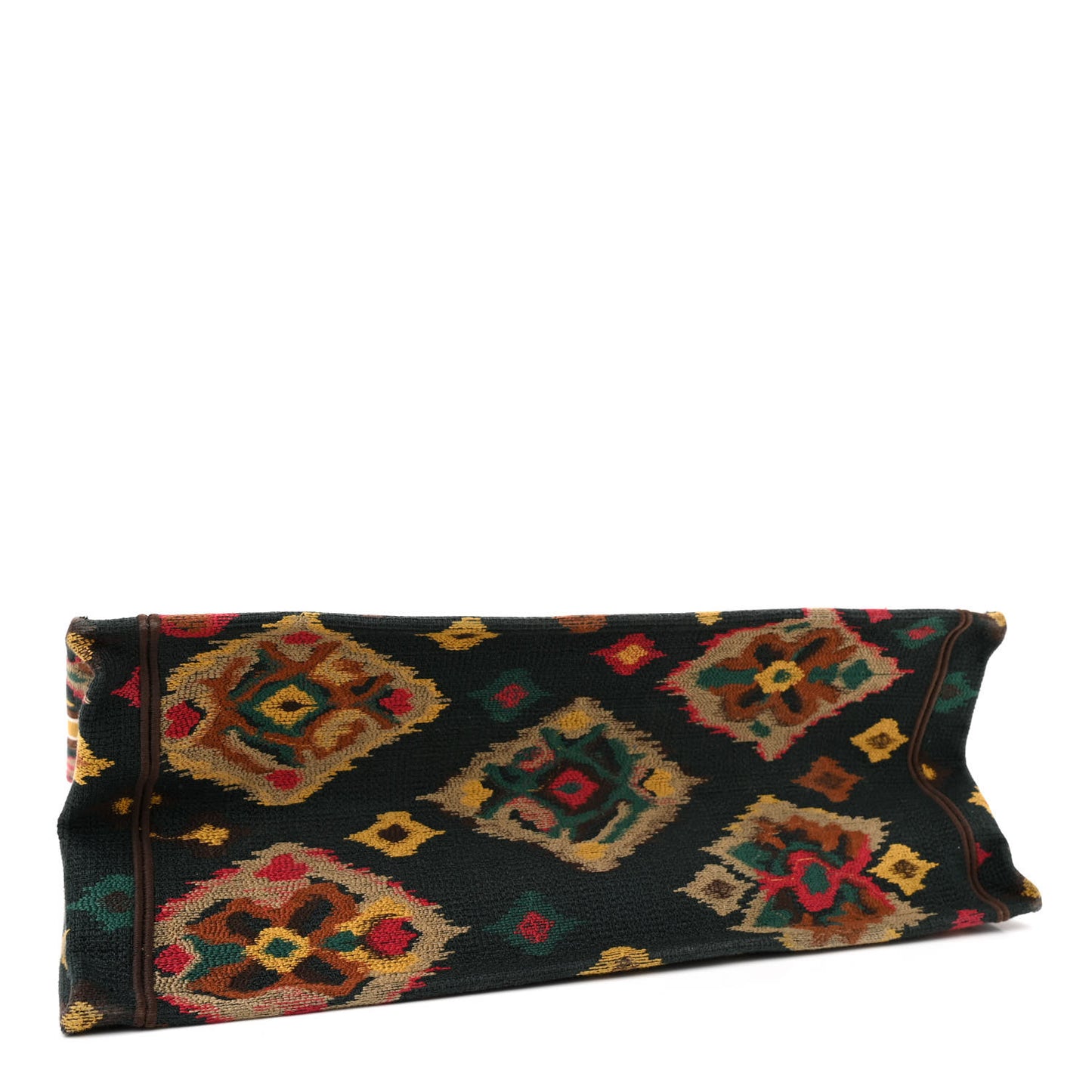 Canvas Embroidered Large Paisley Book Tote Multicolor