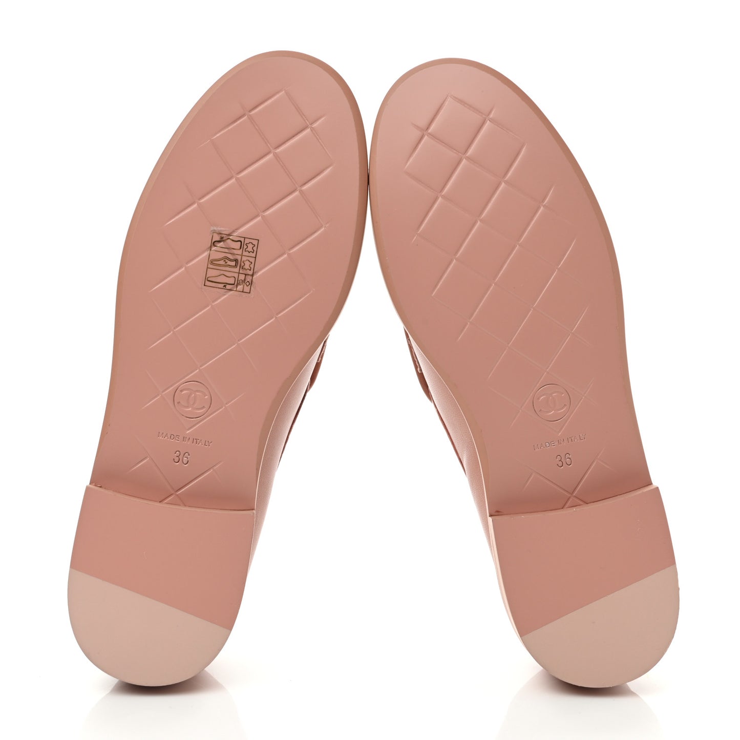 Lambskin Quilted CC Turnlock Loafers 36 Dark Pink