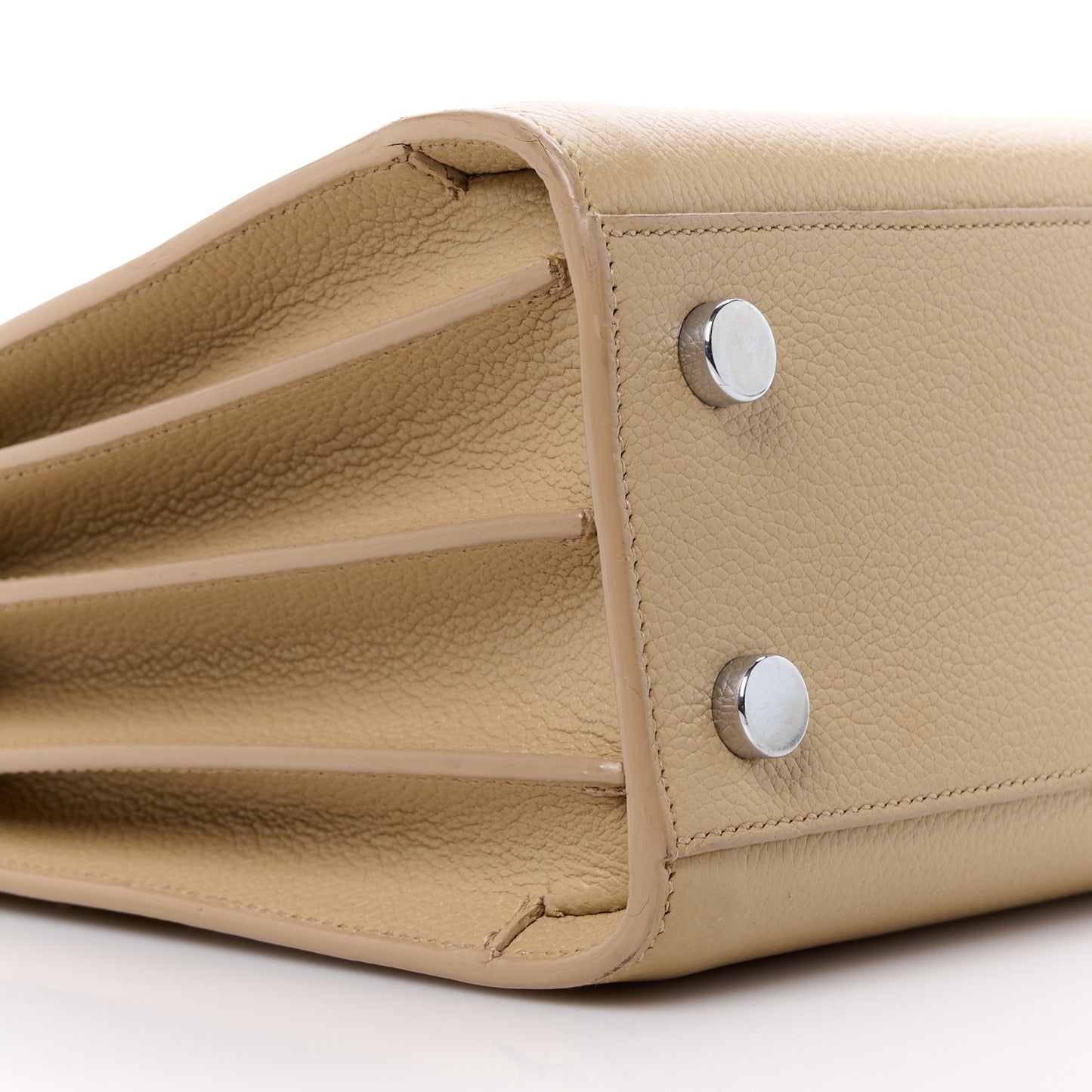 Grained Calfskin Nano Sac De Jour Dark Beige