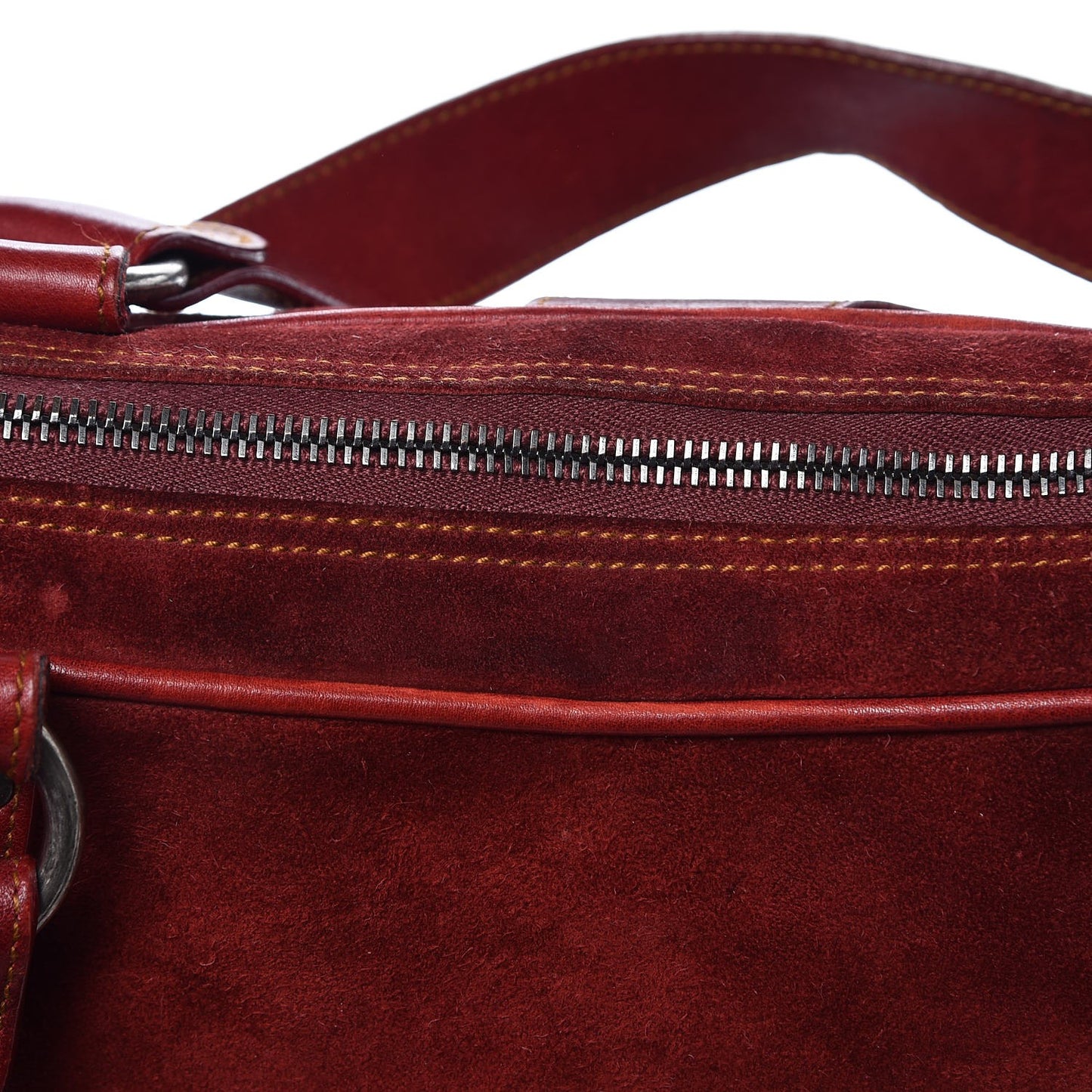 Suede Gaucho Saddle Bag Red