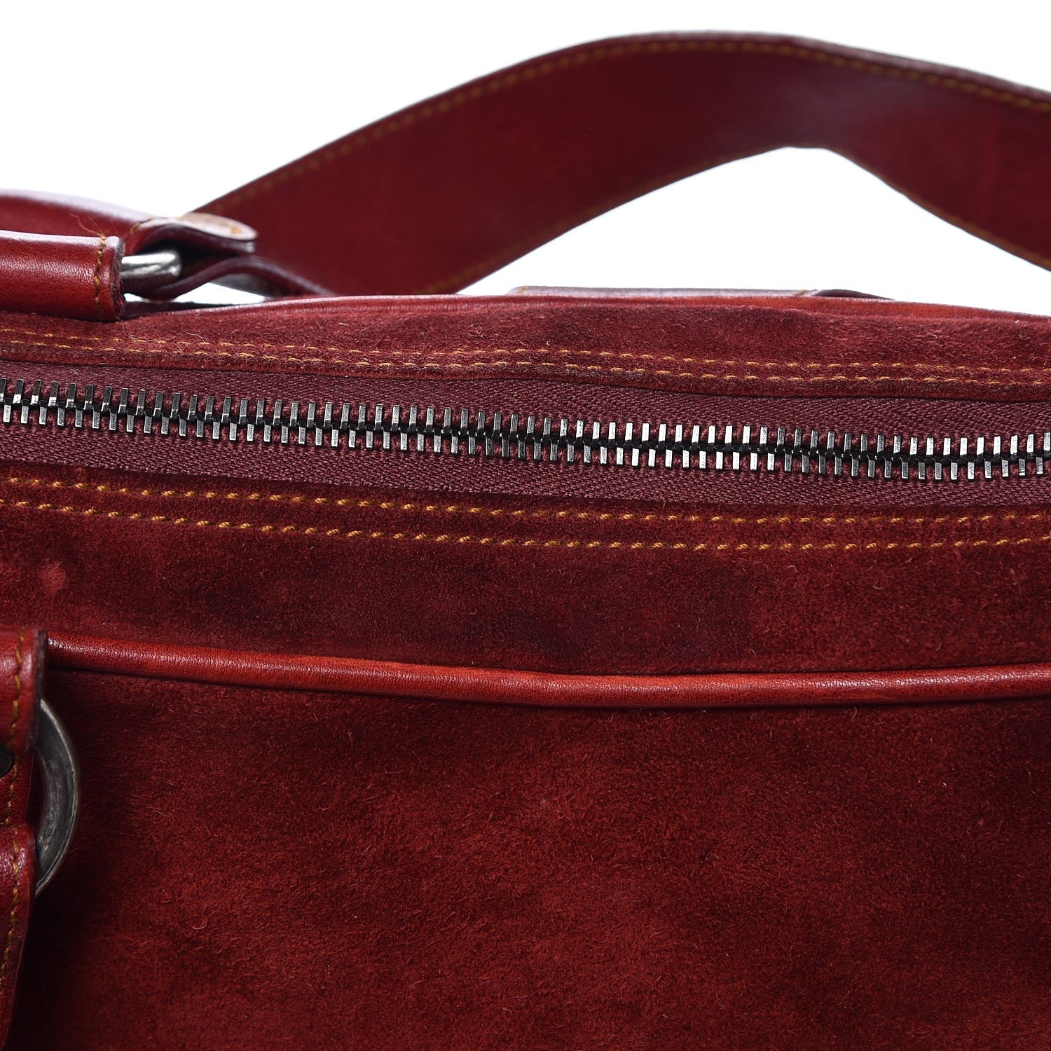Christian Dior Suede Gaucho Saddle Bag Red 8 of 14