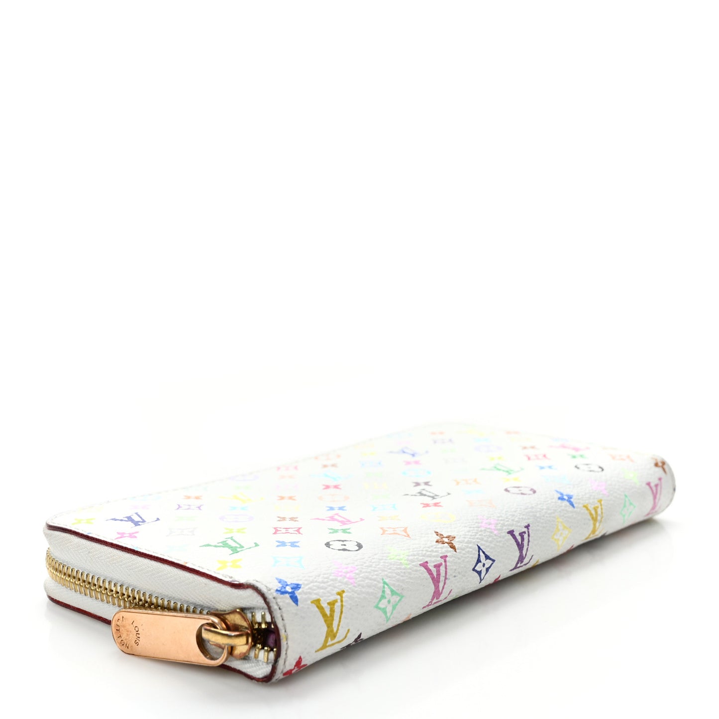 Monogram Multicolor Zippy Wallet White Litchi