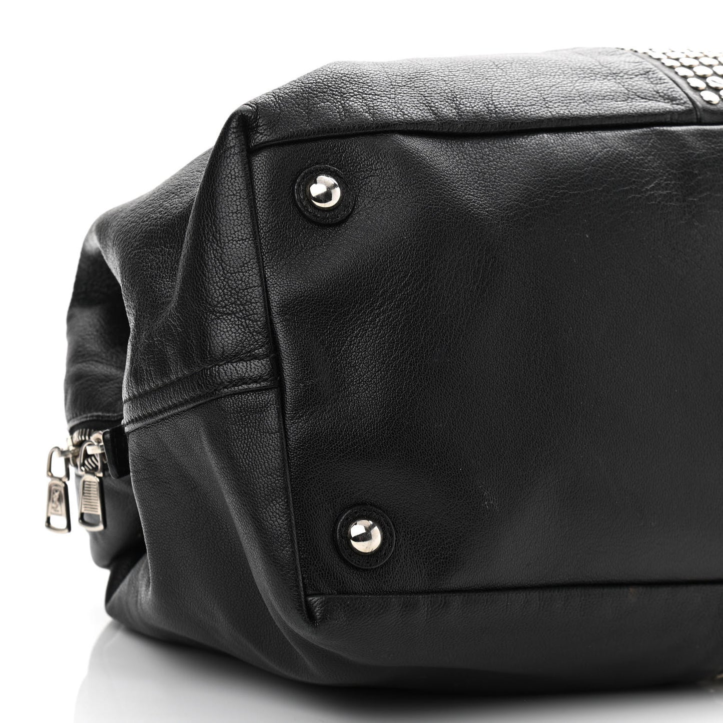 Calfskin Studded Easy Sac Black