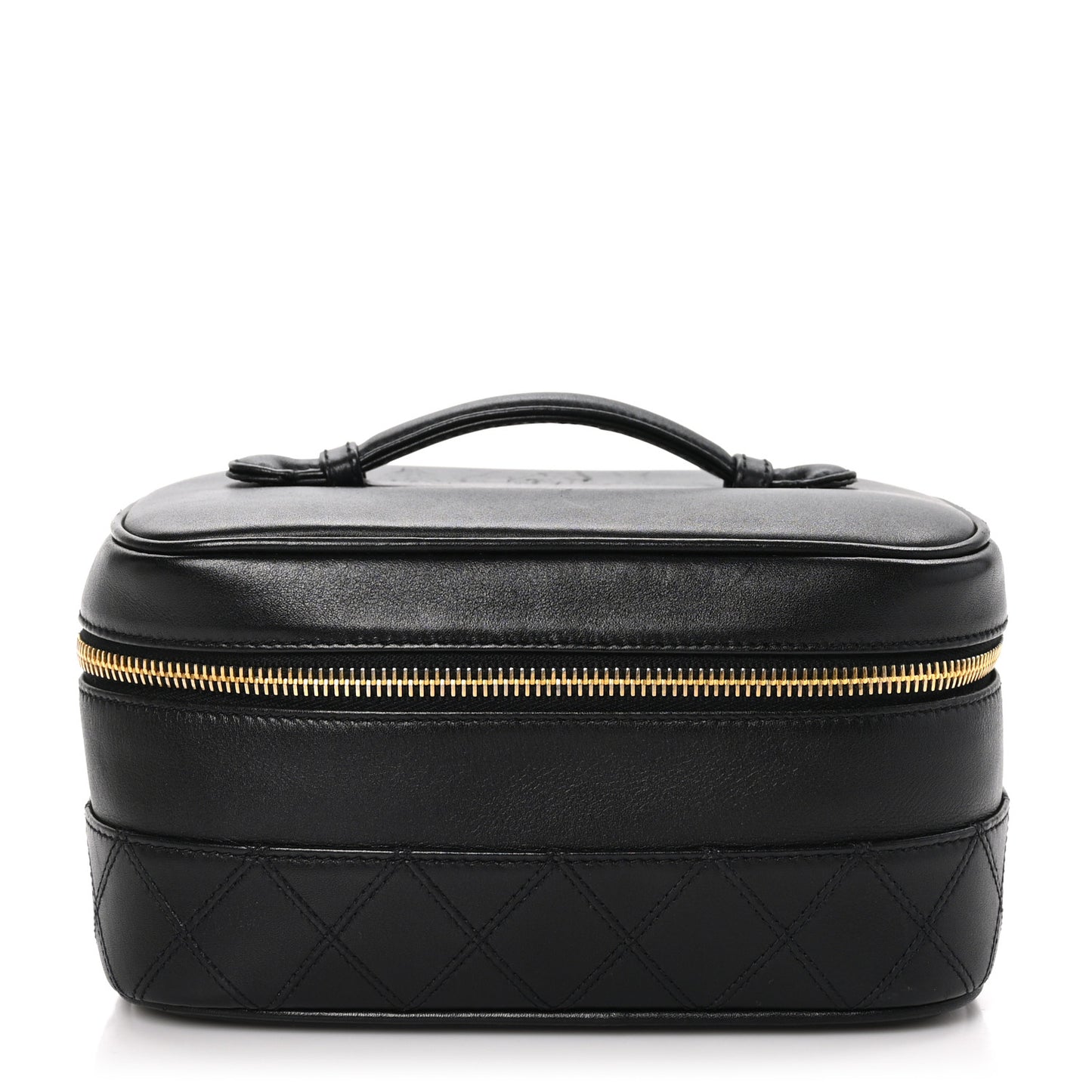 Lambskin Vanity Cosmetic Case Black