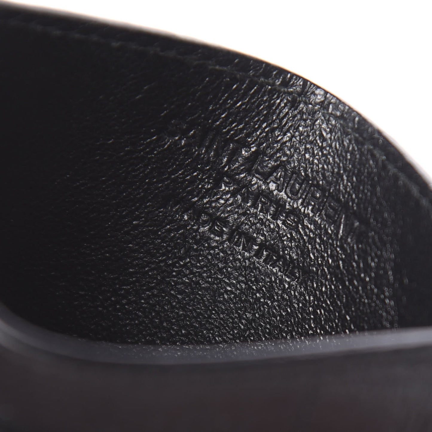 Calfskin Crocodile Embossed Card Case Black