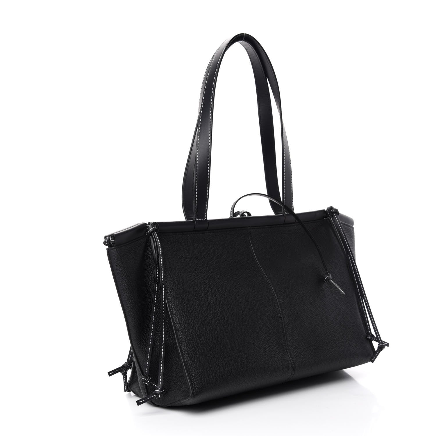 Loewe Calfskin Cushion Tote Black 3 of 9