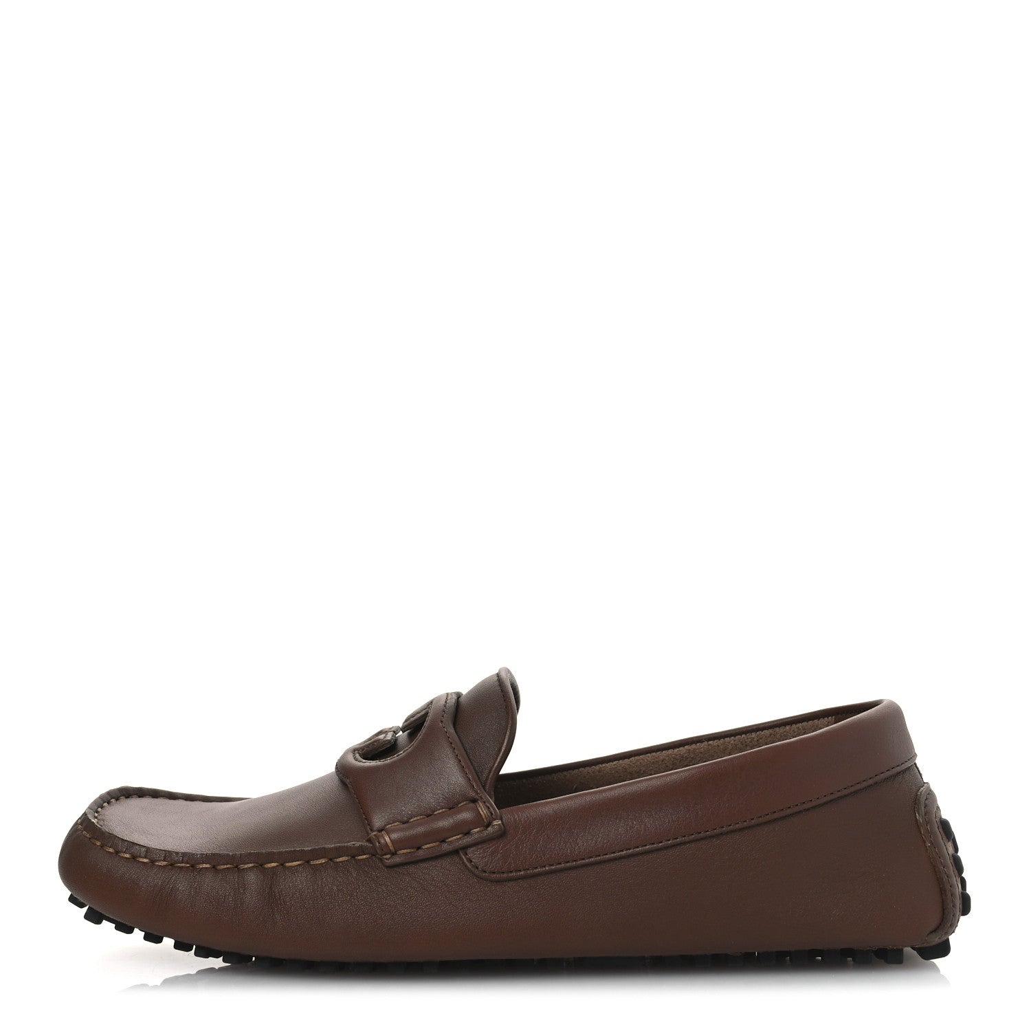 Gucci Supreme GG Interlocking Loafer Driving Shoes Mens Brown UK 8.5 US 9 Gucci Interlocking G suede driving shoes Gucci main image 2