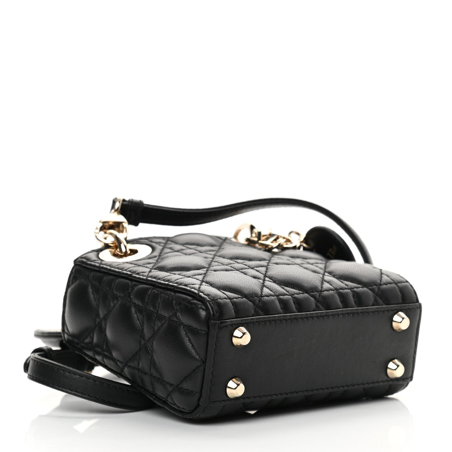 Lambskin Cannage Micro Lady Dior Black