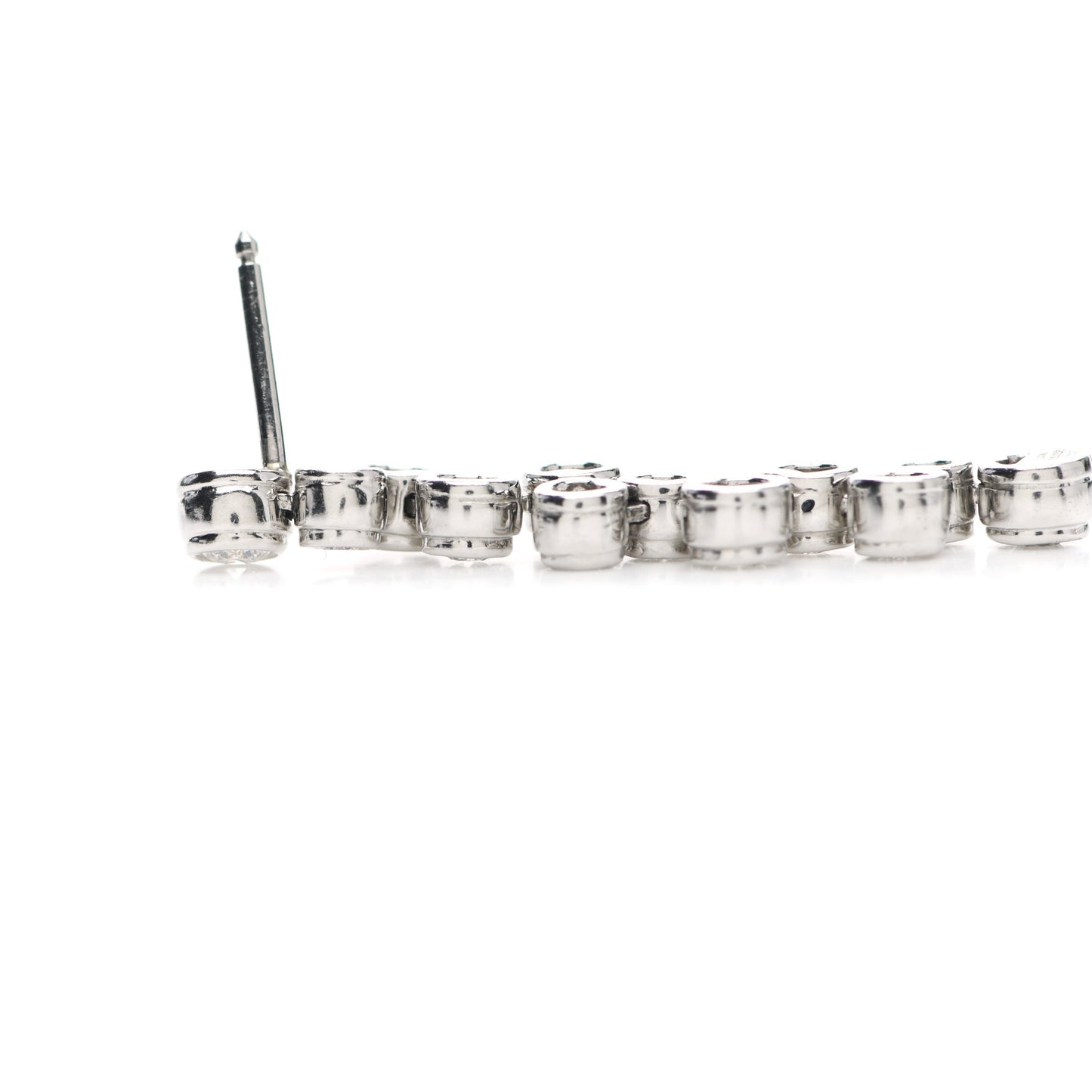 Platinum Diamond Bubble Drop Earrings