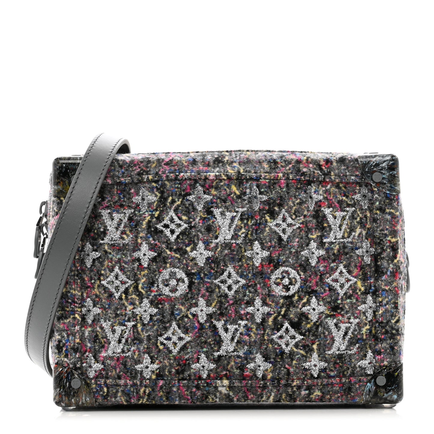 Wool Cotton Monogram Jacquard Embroidered LV Felt Soft Trunk Gris