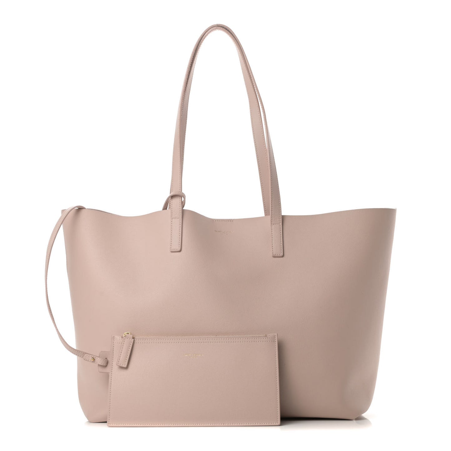 Calfskin Large Shopping Tote Pale Blush