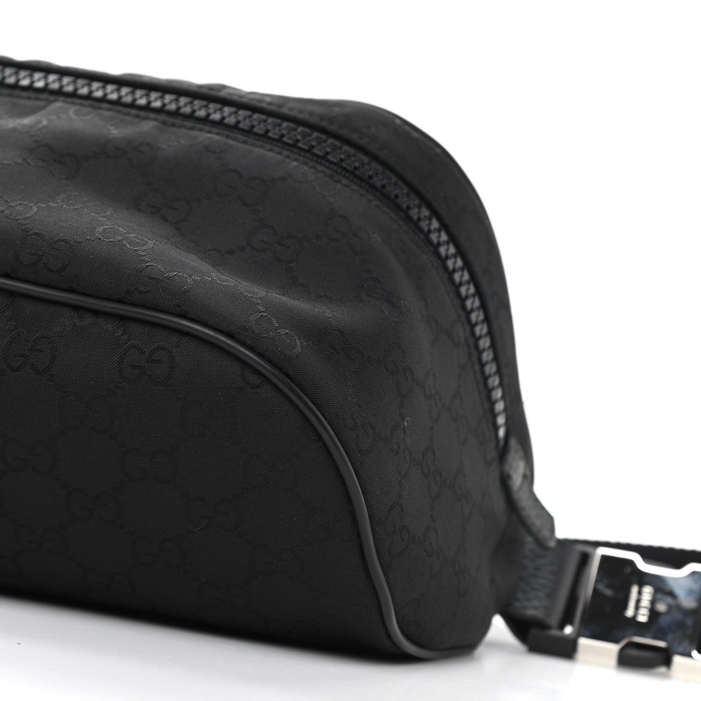 Nylon Monogram Fanny Pack Belt Bag Black