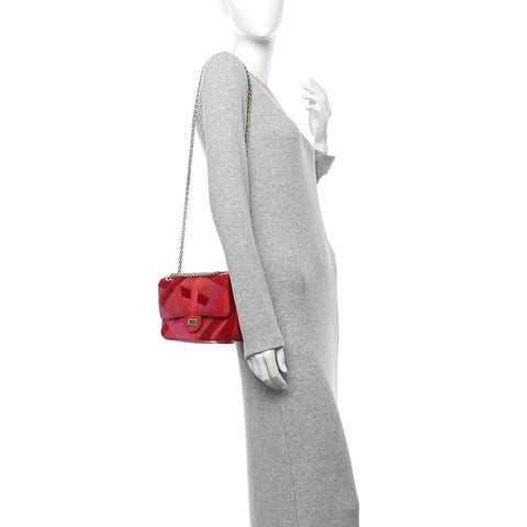 Lambskin Velvet Grosgrain Quilted 2.55 Reissue 225 Flap Red