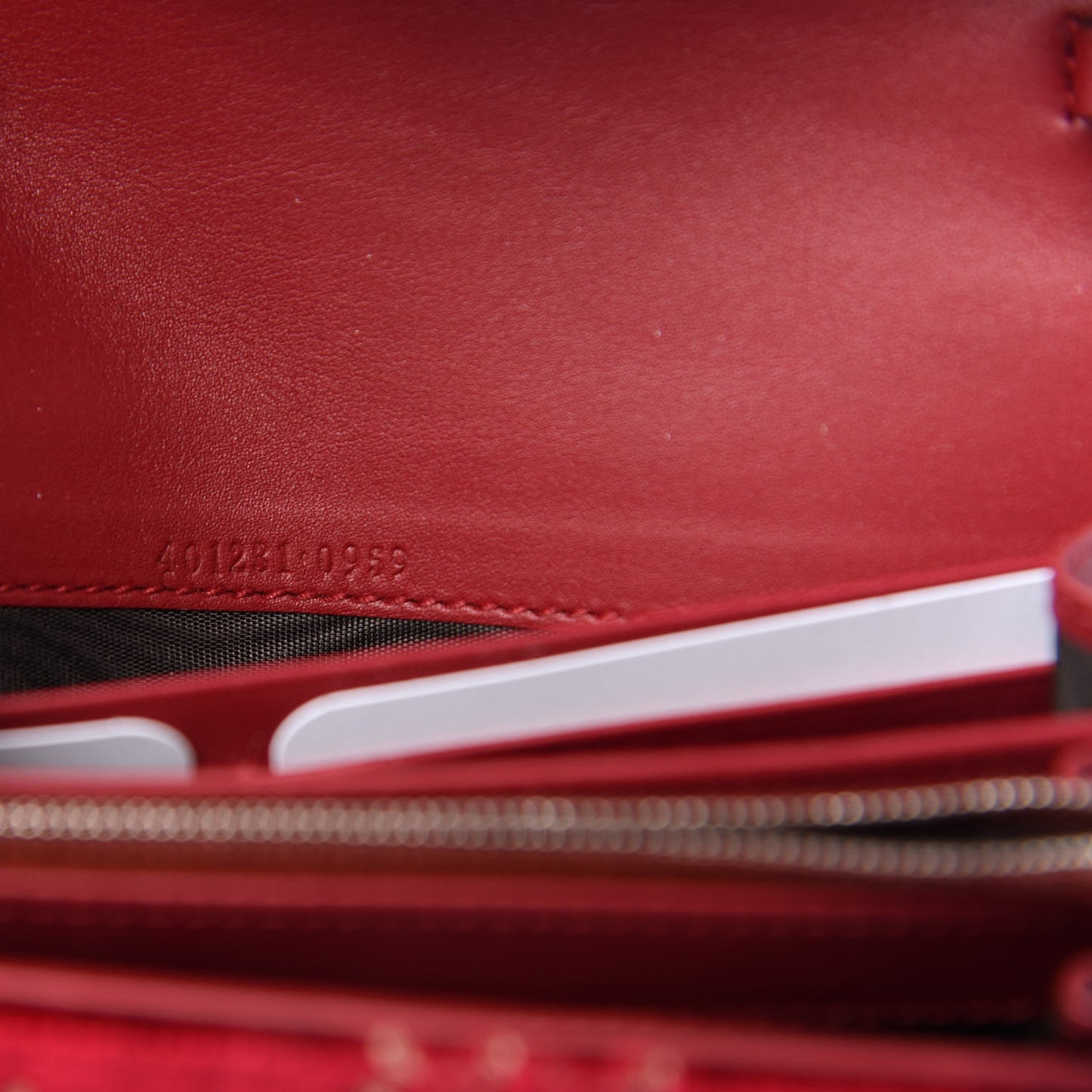 Velvet GG Monogram Mini Dionysus Chain Wallet Red Cipria