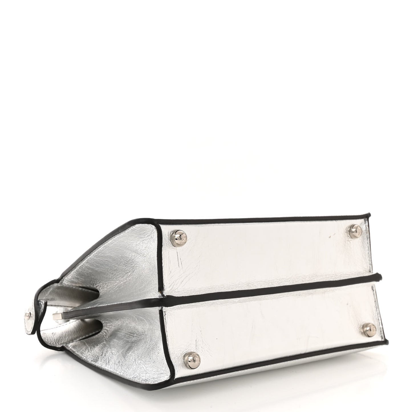 Rock Millenium Laminata Small Peekaboo I SEE U Satchel Argento