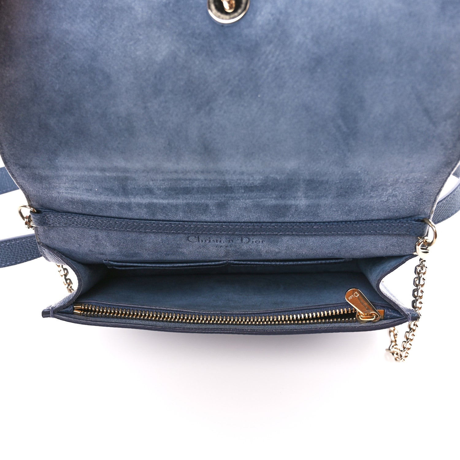 Christian Dior Calfskin 30 Montaigne 2 in 1 Pouch Dark Blue 5 of 10