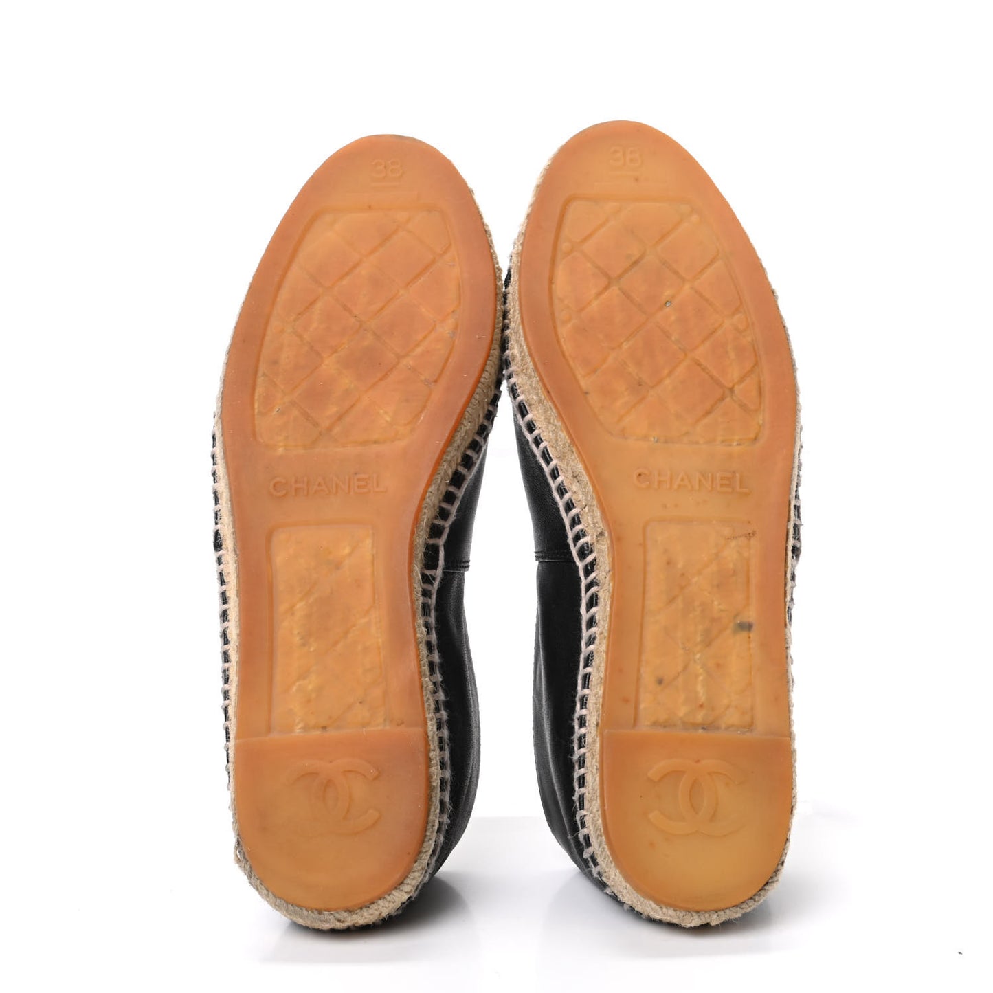 Lambskin CC Espadrilles 38 Black