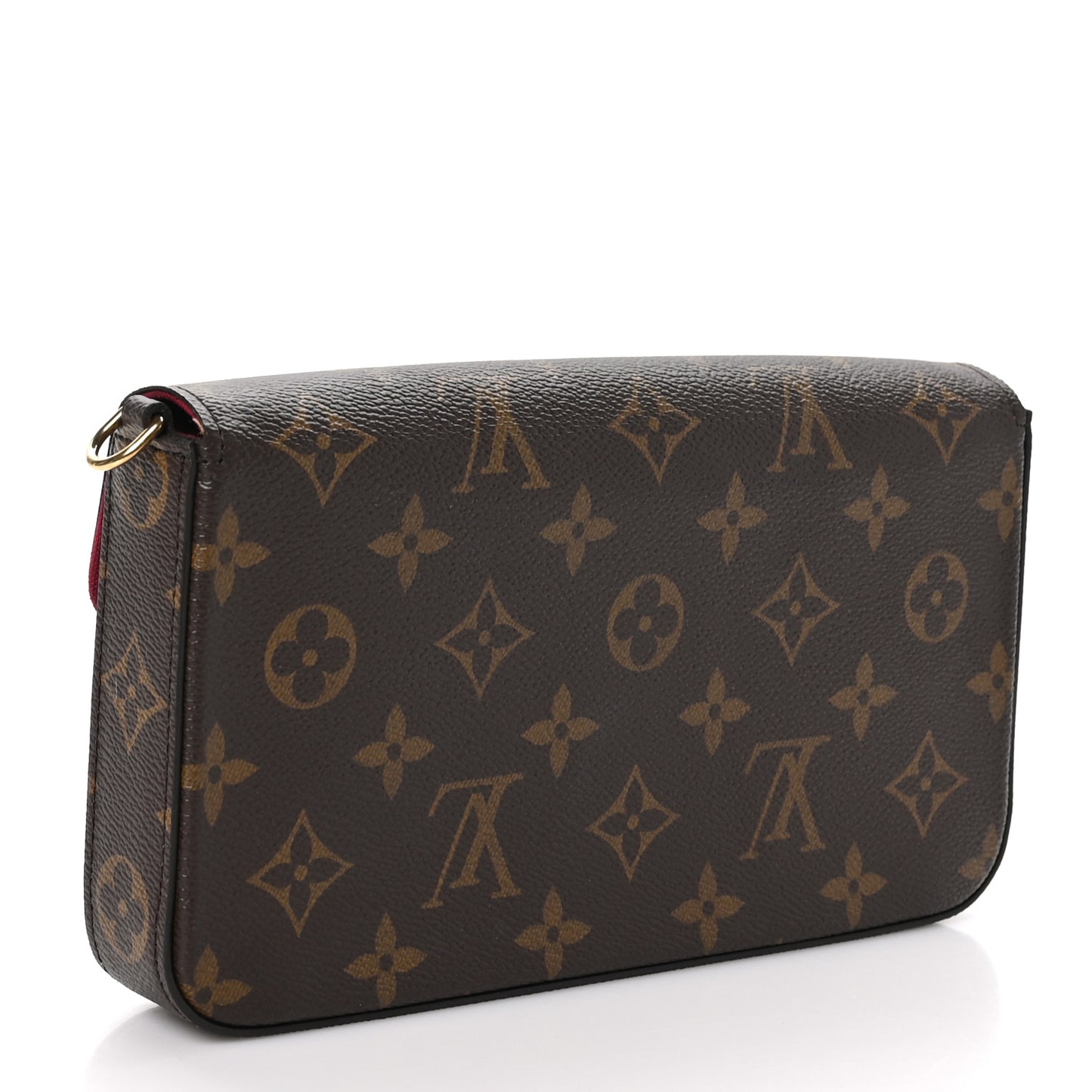 Monogram Pochette Felicie Chain Wallet Fuchsia
