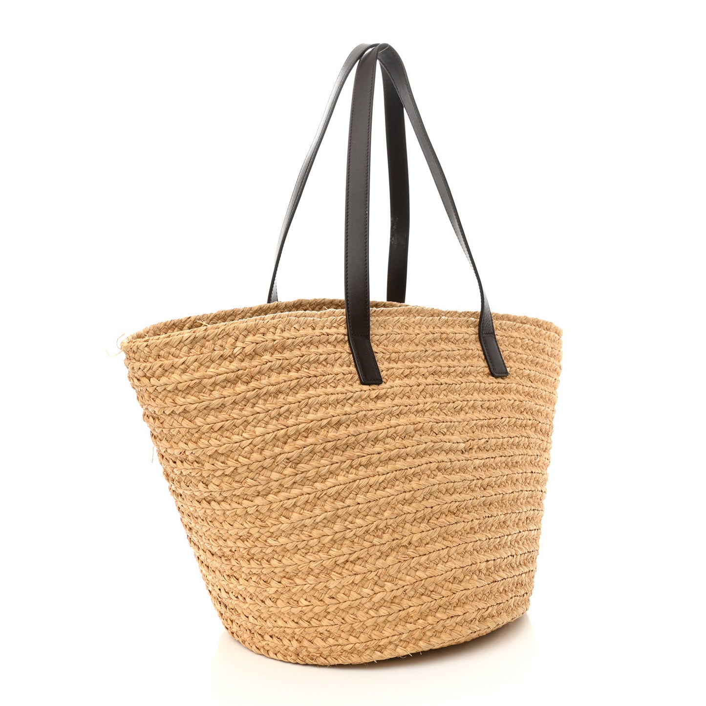 Raffia Calfskin Medium Panier Tote