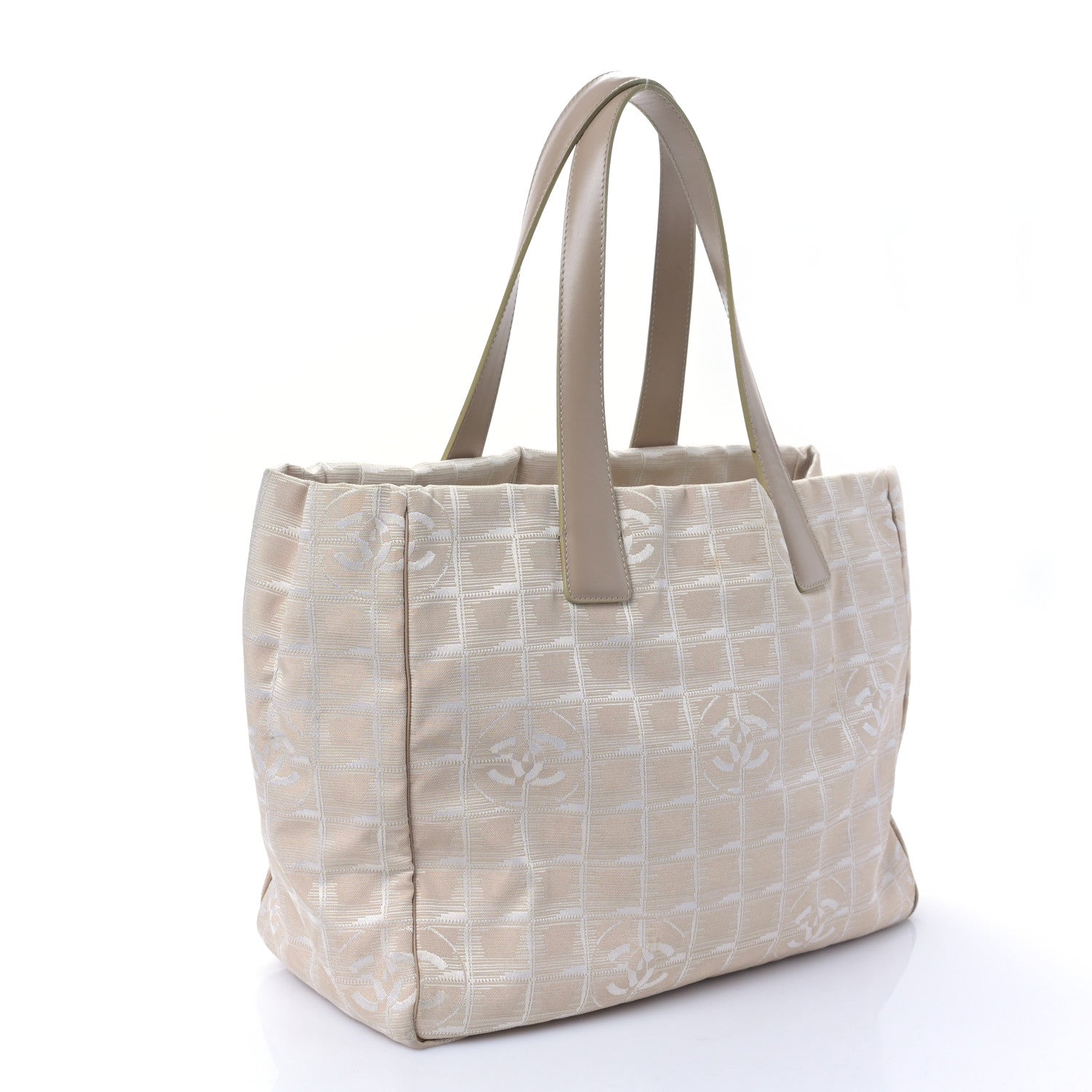Chanel Nylon Medium Travel Tote Beige 3 of 9