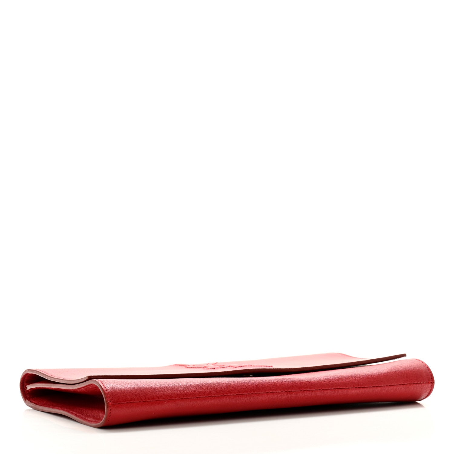 Saint Laurent Goatskin Monogram Large Belle De Jour Clutch Red 4 of 10