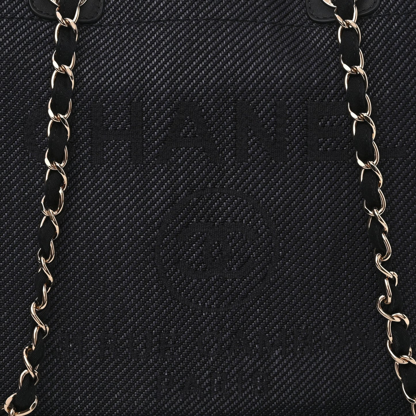 Mixed Fibers Calfskin Medium Deauville Tote Blue