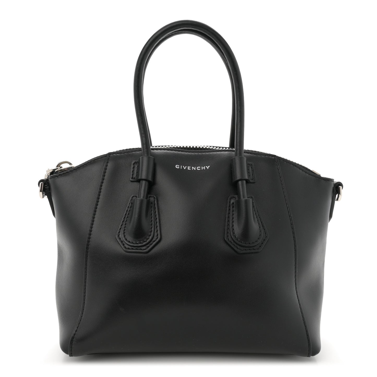 Box Calfskin Mini Antigona Sport Top Handle Bag Black