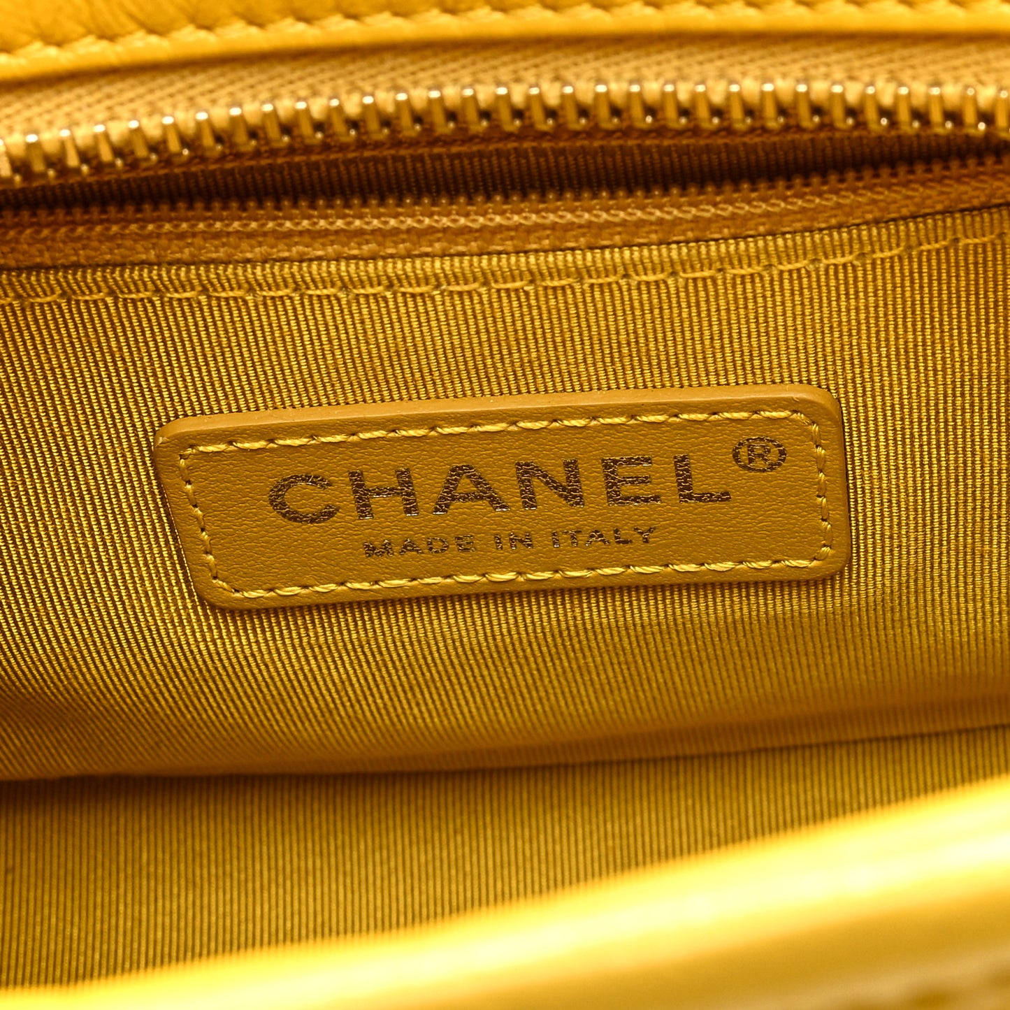 Aged Calfskin Chevron Quilted Small Gabrielle Hobo Yellow