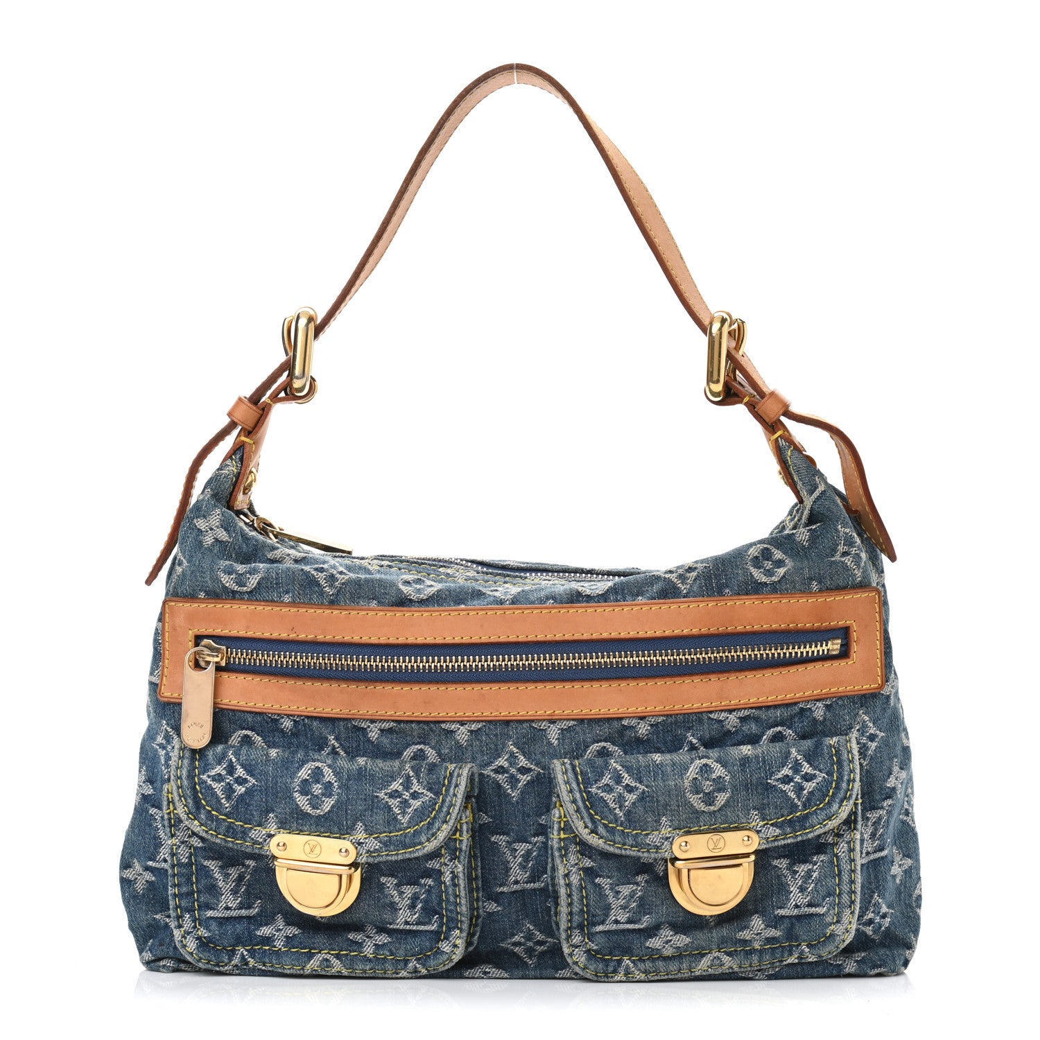 Louis Vuitton Monogram Denim Baggy PM Blue 1 of 12