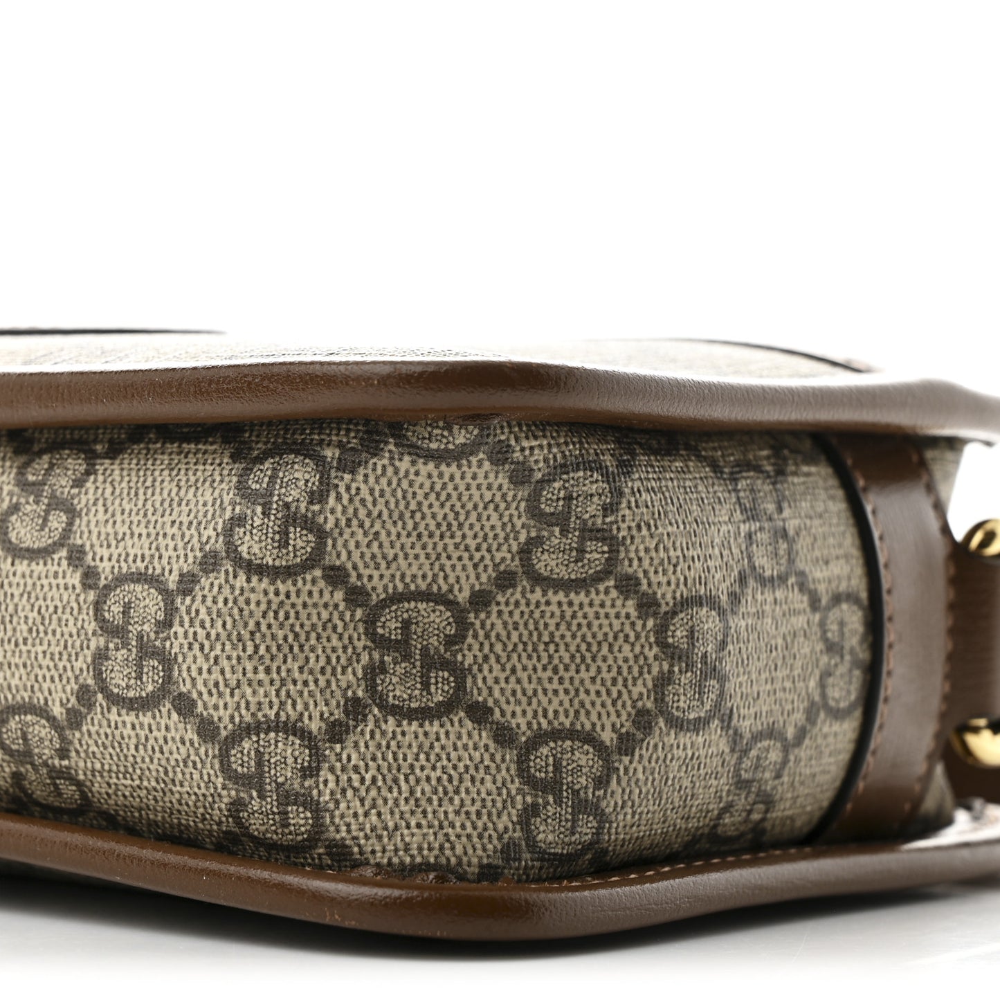 GG Supreme Monogram Azalea Calfskin Mini Retro Interlocking G Shoulder Bag Beige Ebony Brown Sugar