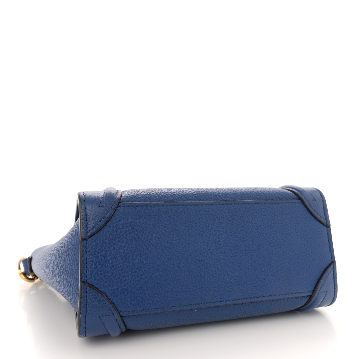 Drummed Calfskin Nano Luggage Indigo
