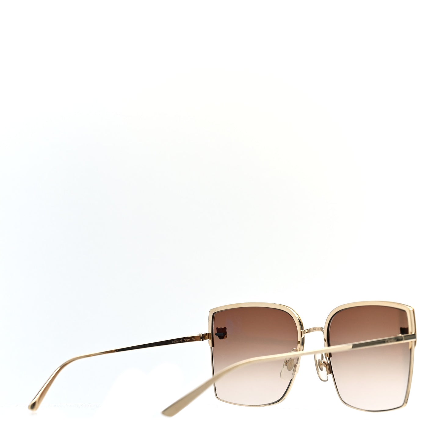 Panthere De Cartier Square Sunglasses Gold