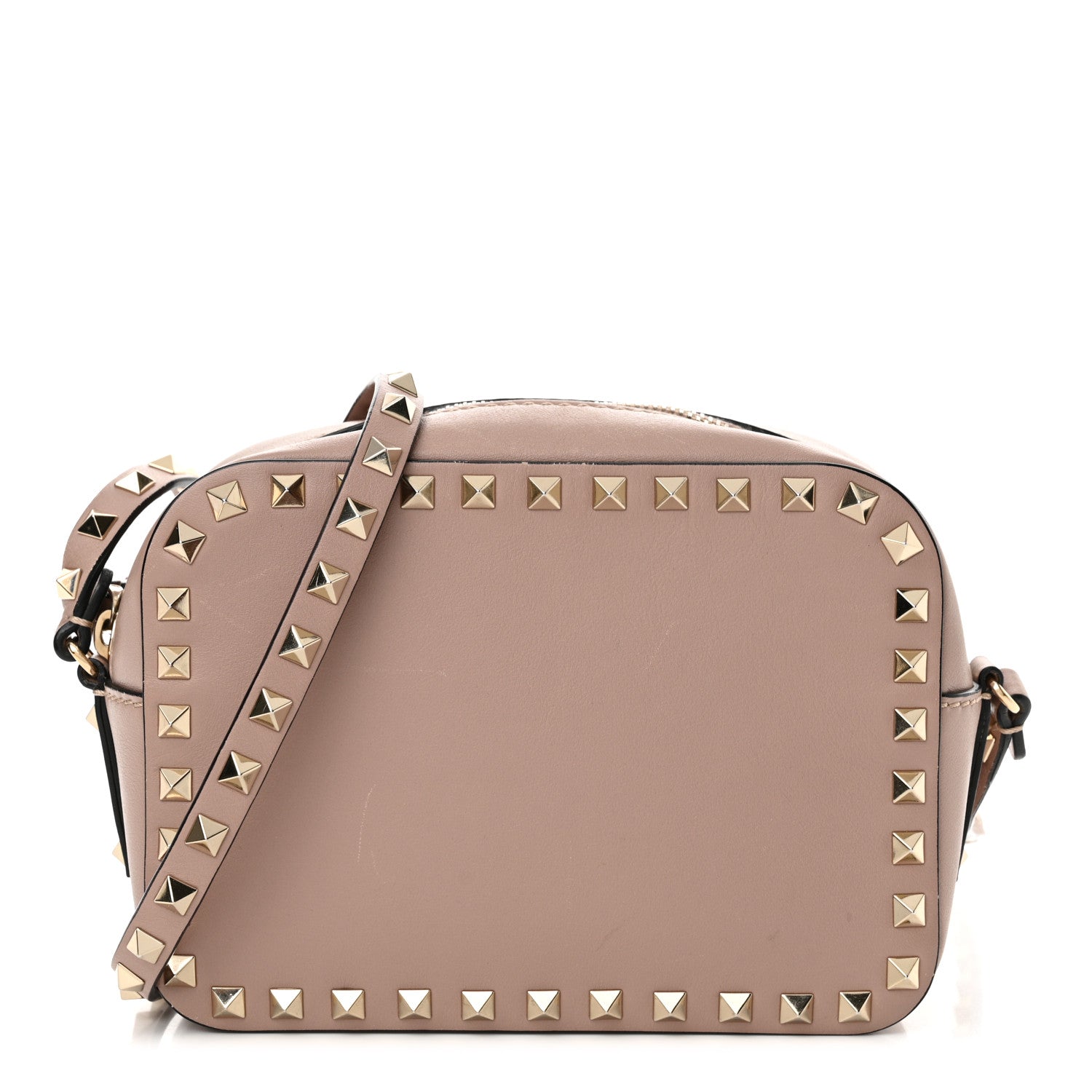 Valentino Garavani Calfskin Rockstud Camera Crossbody Bag Poudre 1 of 11