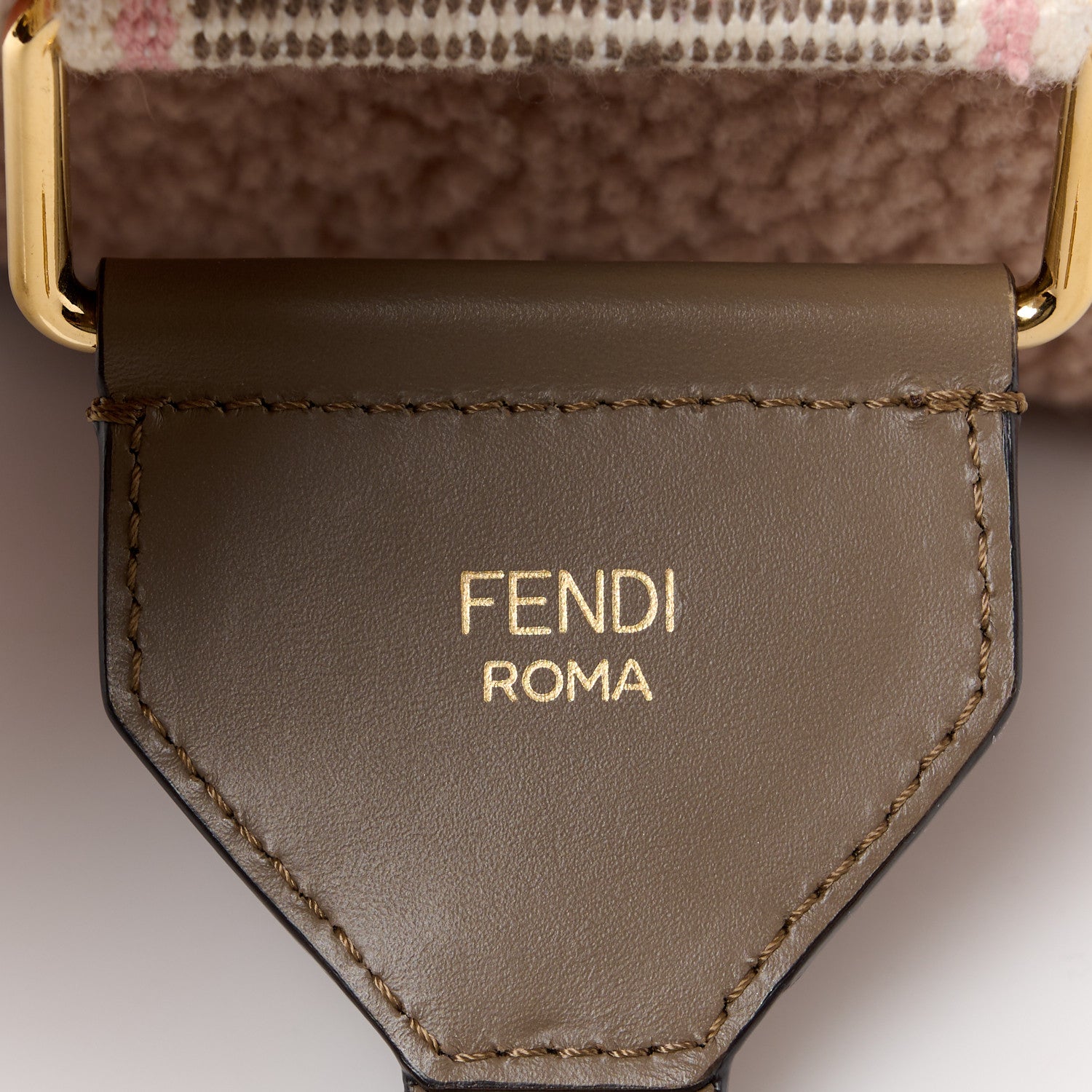 Fendi Curly Shearling Shiny Nappa Small Peekaboo I SEE U Satchel Rosa Plaster 8 of 11