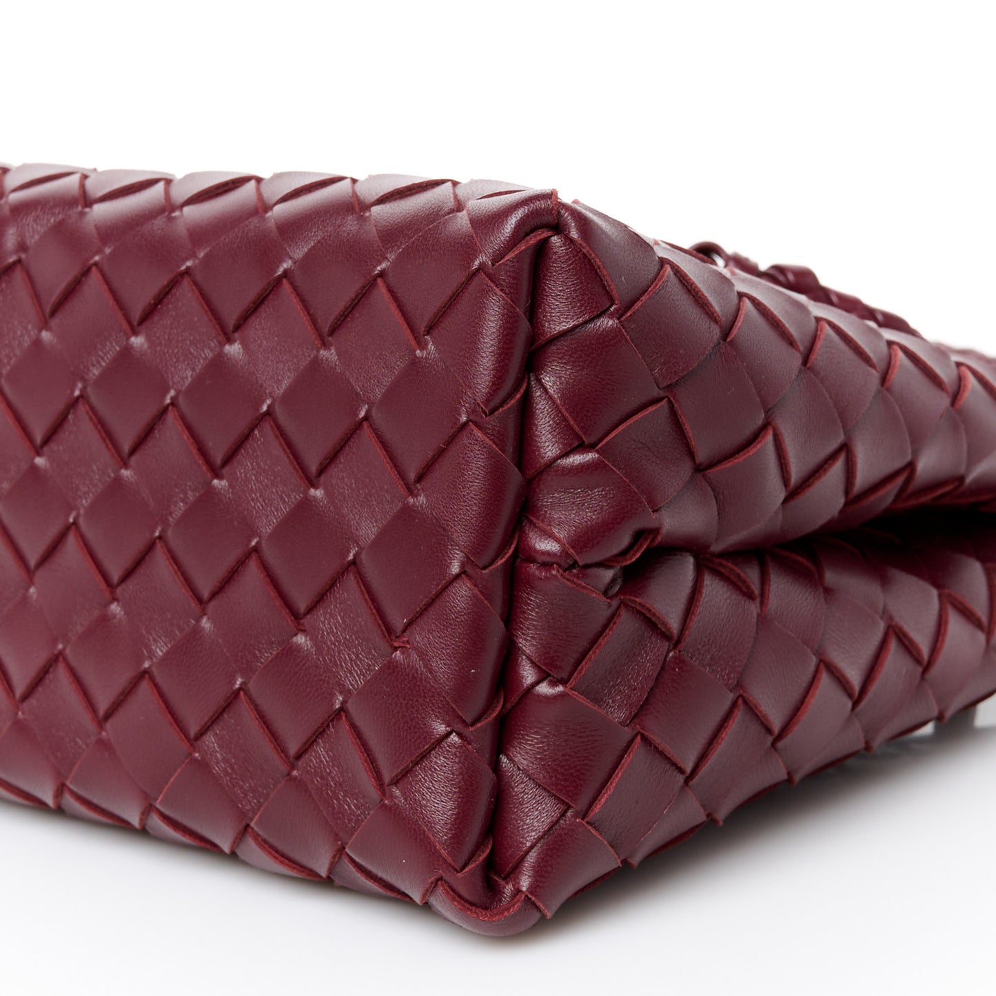 Nappa Intrecciato Small Andiamo Shoulder Bag Barolo