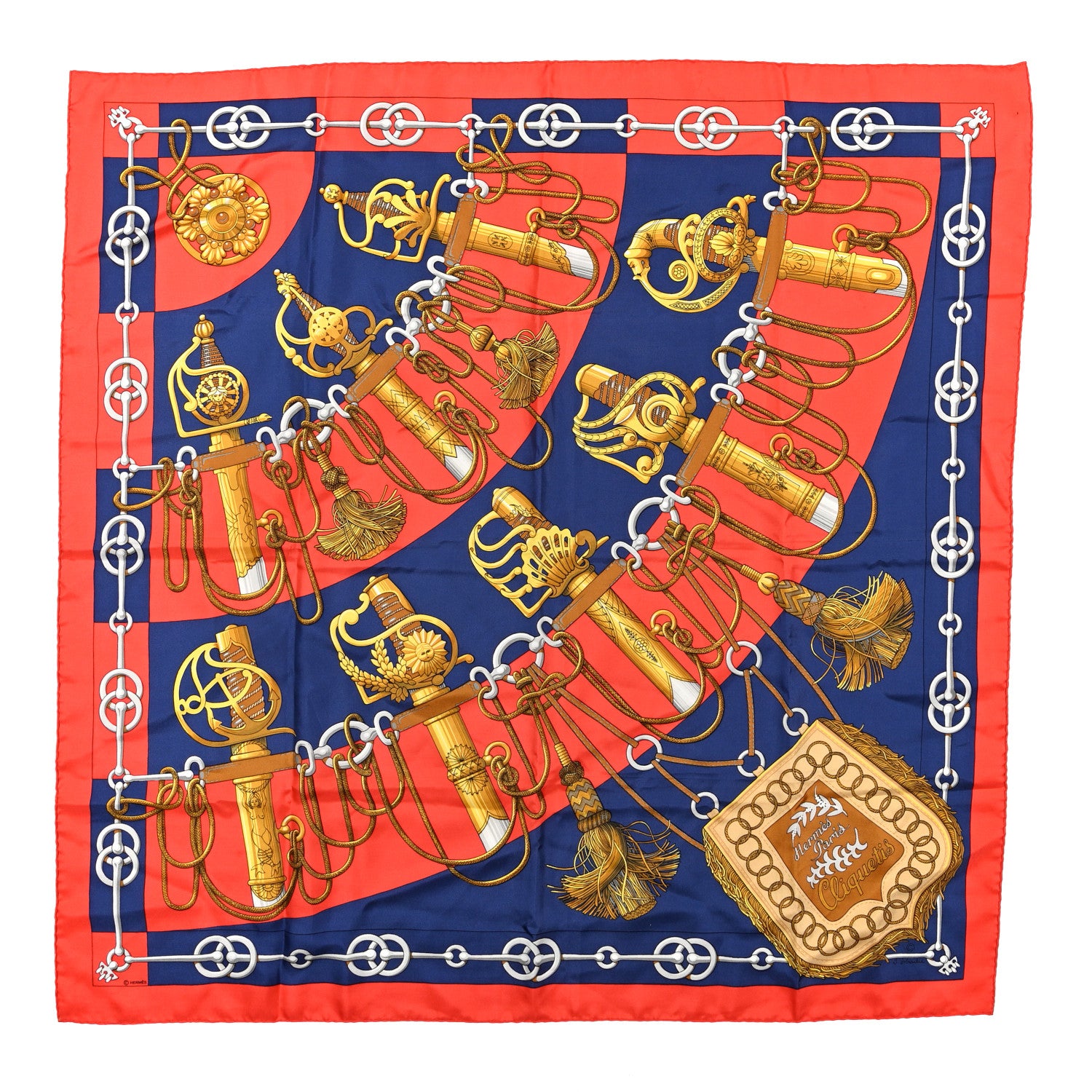 Hermes Silk Cliquetis Scarf 90 1820877 – FASHIONPHILE