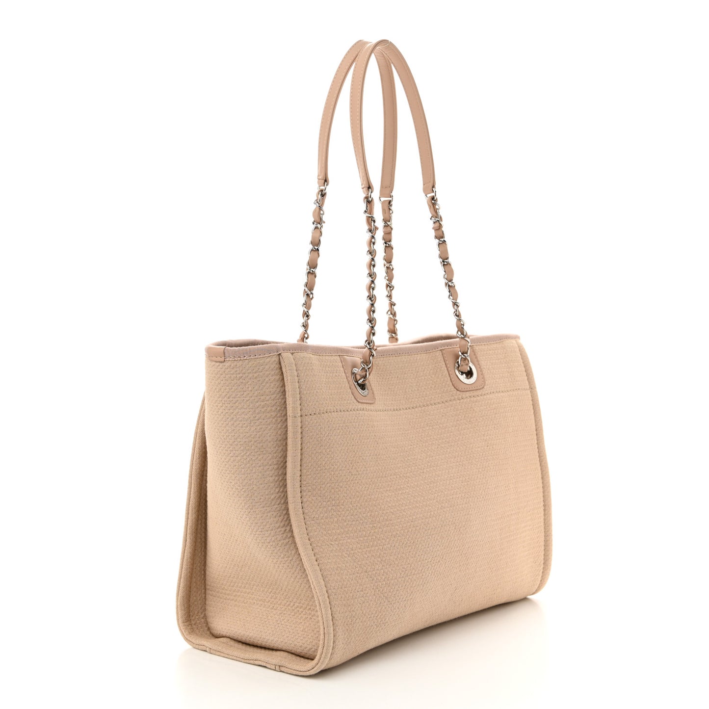 Mixed Fibers Small Deauville Tote Beige