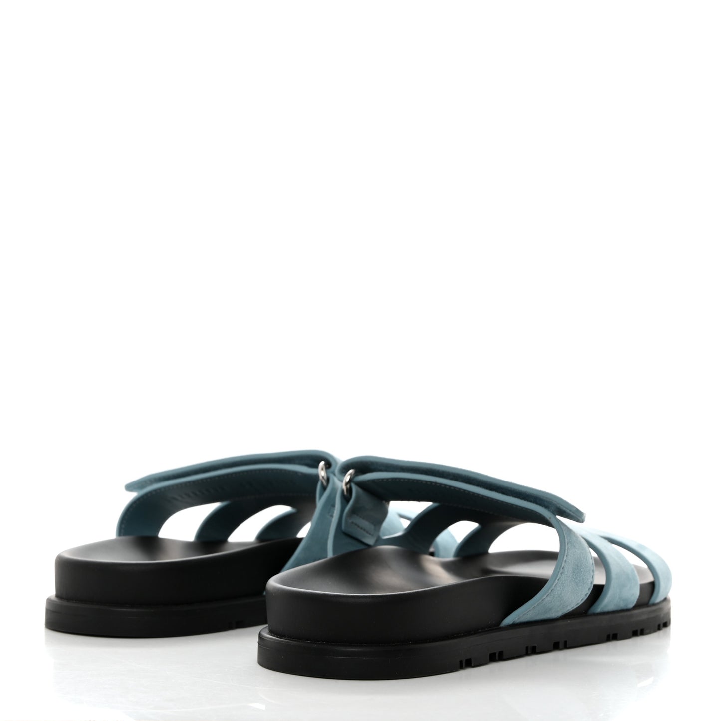 Suede Goatskin Womens Chypre Sandals 37 Bleu Mineral
