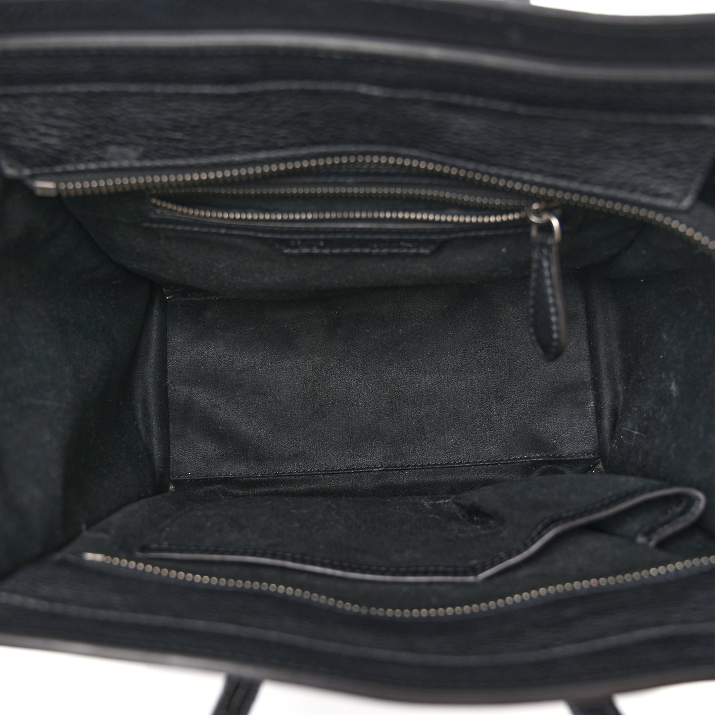 Drummed Calfskin Micro Luggage Black
