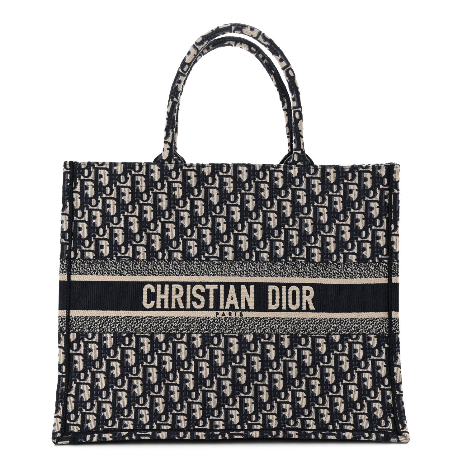 Christian Dior Oblique Large Book Tote Blue Multicolor 1 of 12