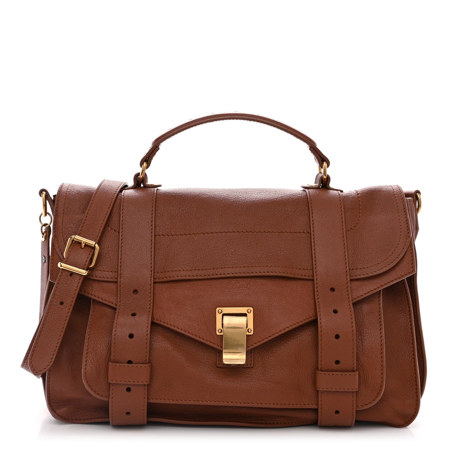 Lambskin Medium PS1 Satchel Saddle