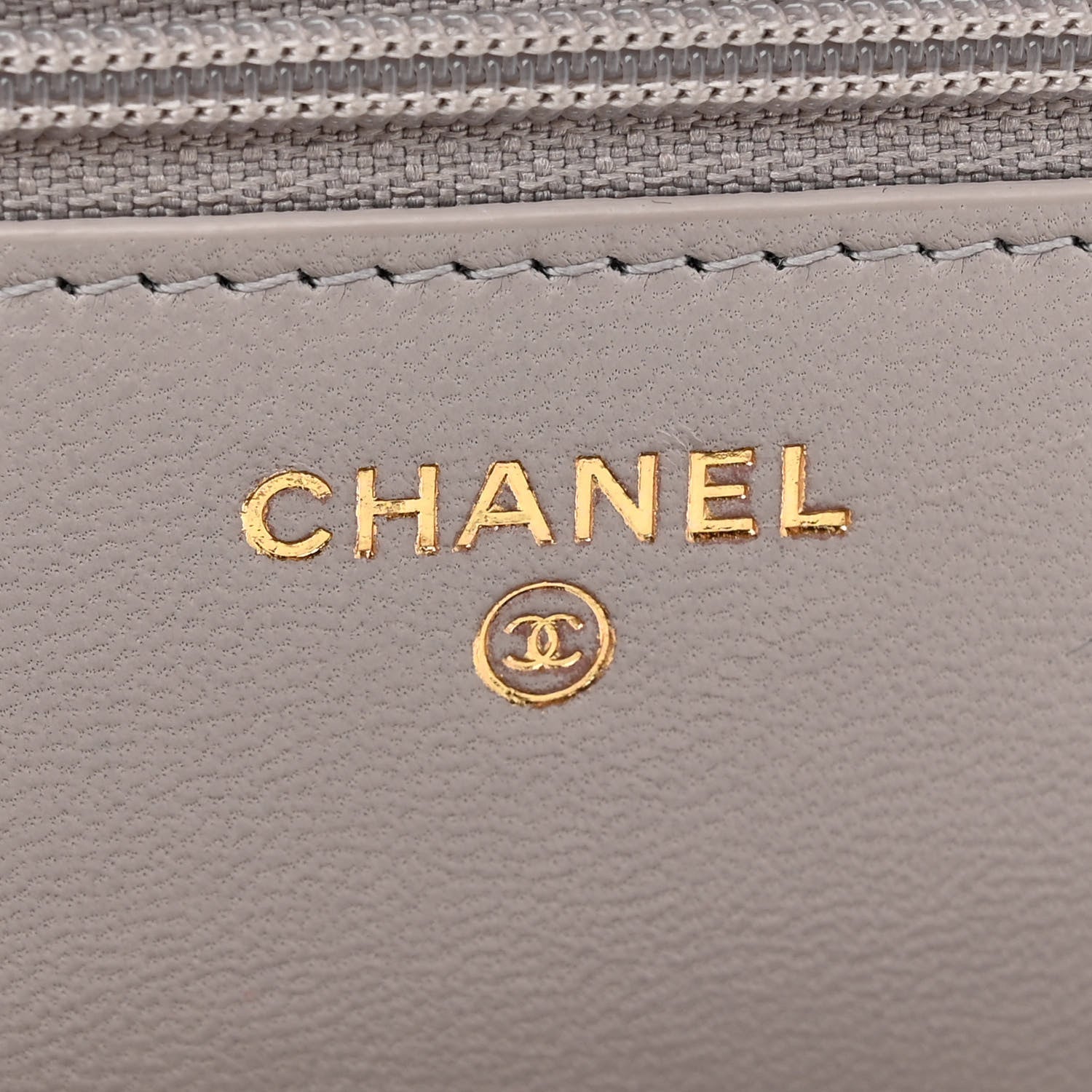 Chanel Lambskin Quilted Trendy CC Wallet On Chain WOC Grey 6 of 11