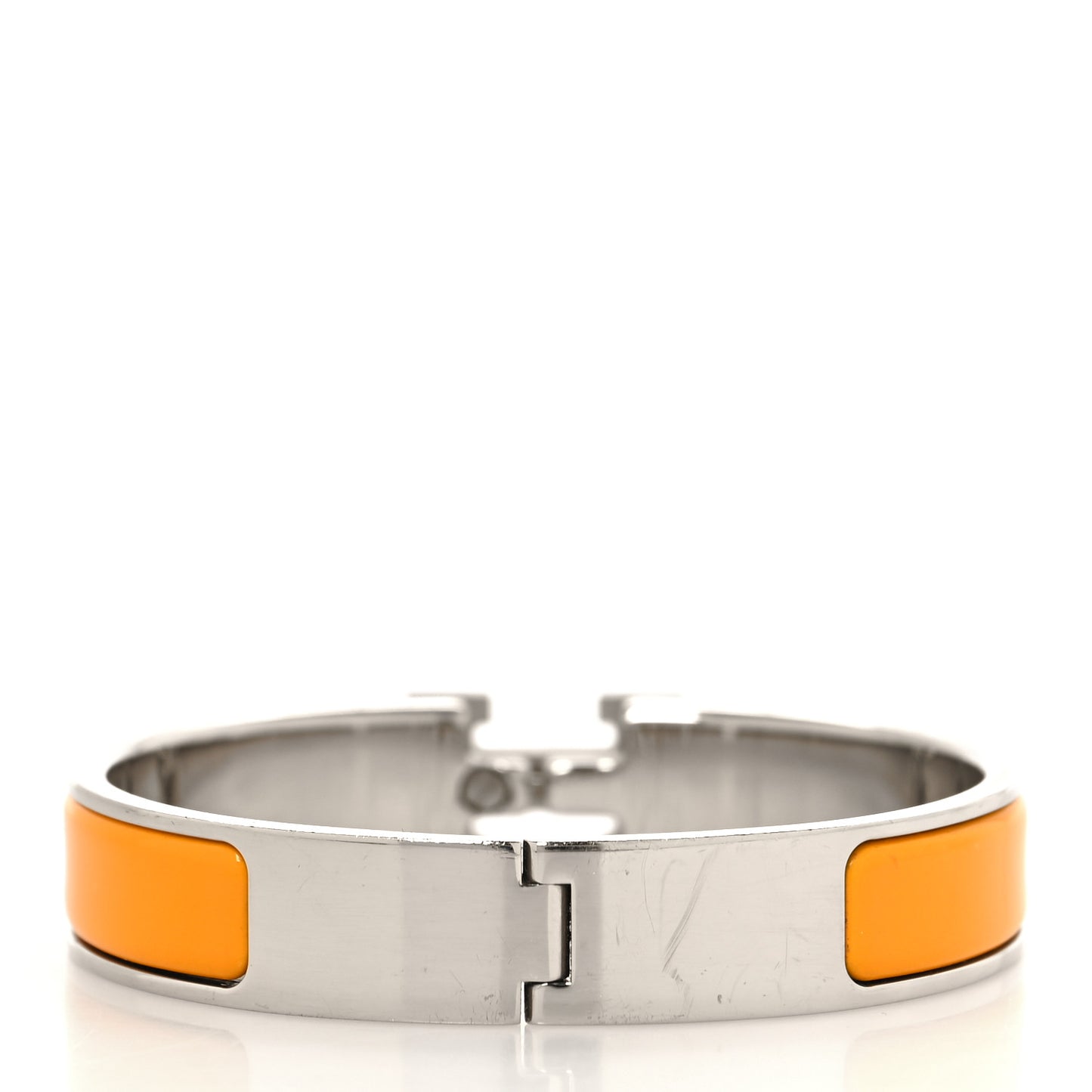 Enamel Narrow Clic Clac H Bracelet PM Jaune Madras