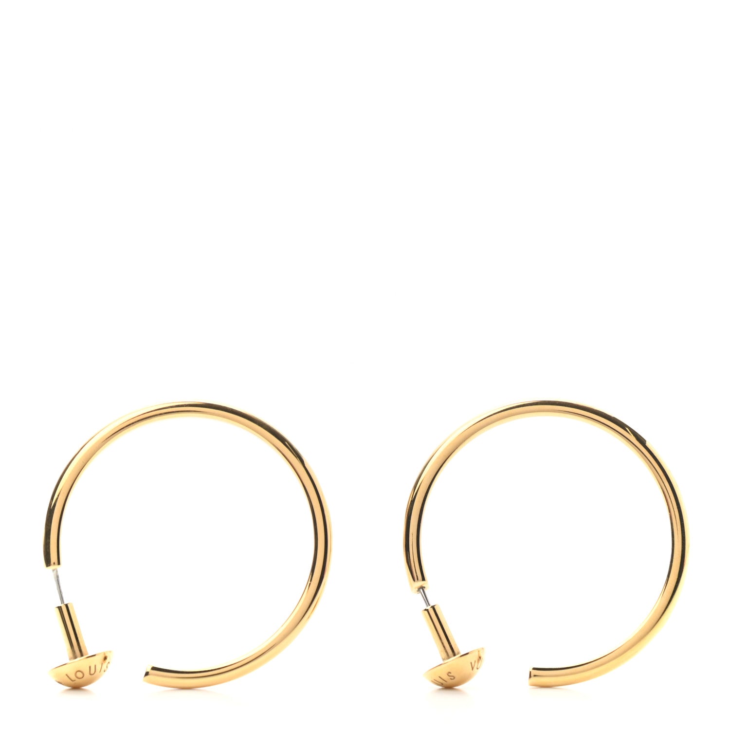 Louis Vuitton Hoop Earrings Stud Back Set Gold Pink Silver 1 of 9