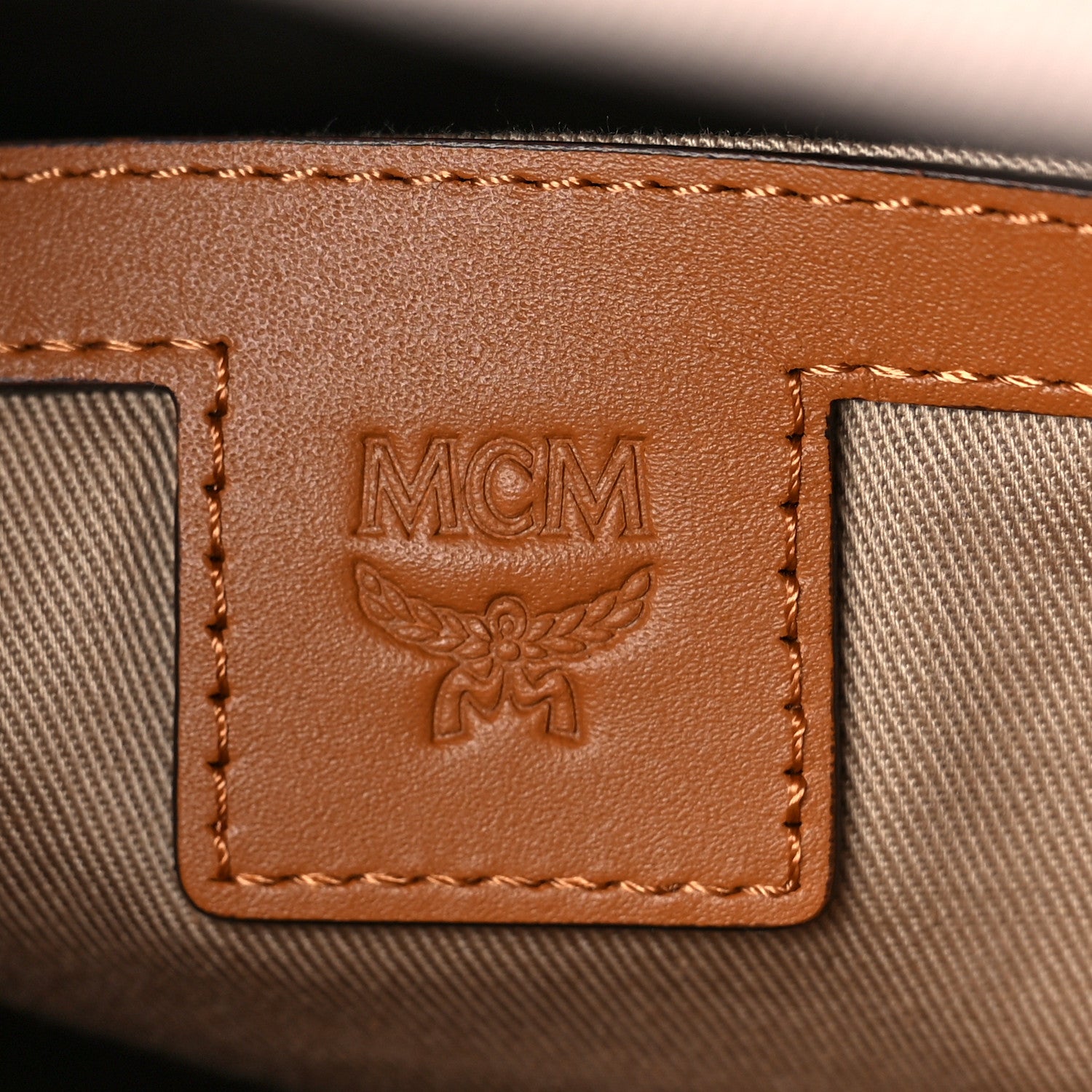 MCM Visetos Small Stark Backpack Cognac 7 of 9