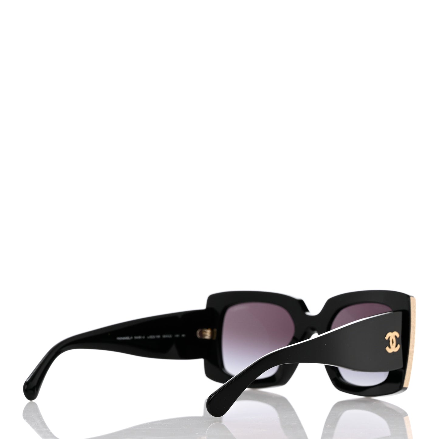 Acetate Rectangle Sunglasses 5435 Black