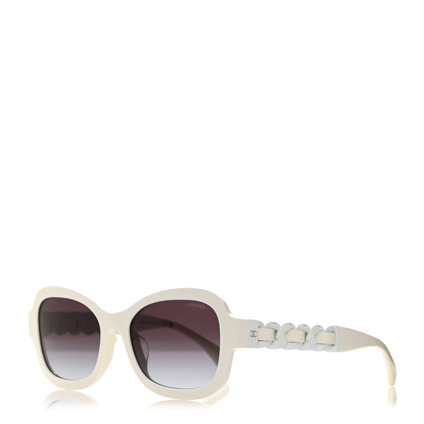 Acetate Chain Sunglasses 5465-Q-A White