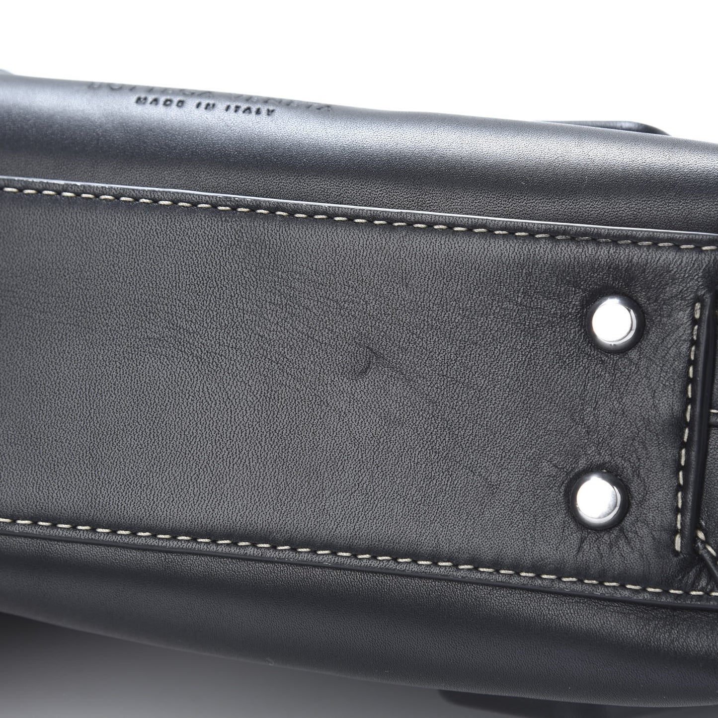 French Calfskin Maxi Intrecciato Small Arco Black